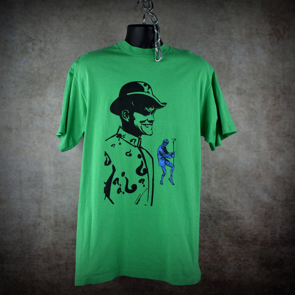1995 batman forever vintage 90s jim carrey as the riddler movie character promo t-shirt