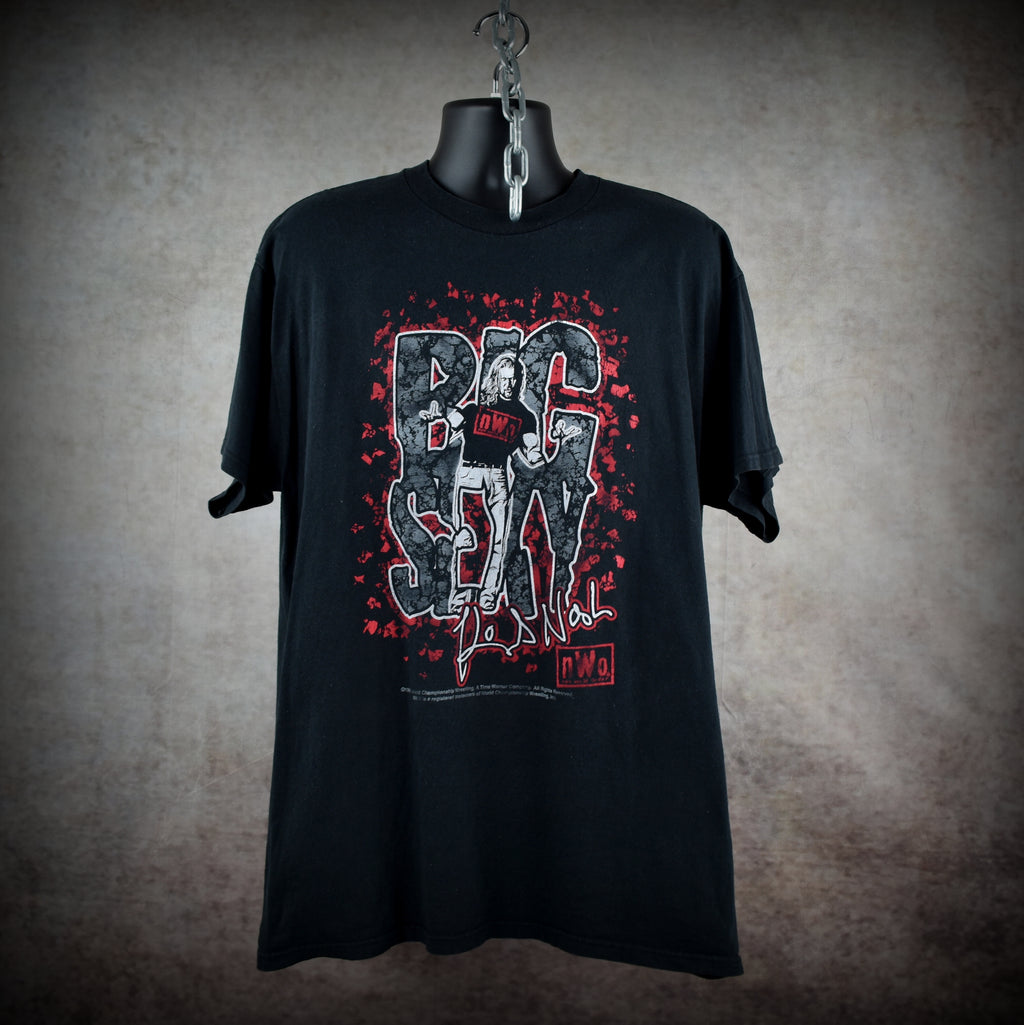 1998 big sexy vintage kevin nash 90s wcw / nwo wolfpac wrestler promo t-shirt
