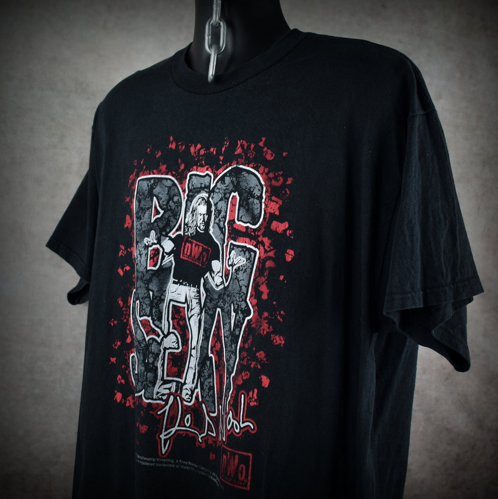 1998 big sexy vintage kevin nash 90s wcw / nwo wolfpac wrestler promo t-shirt