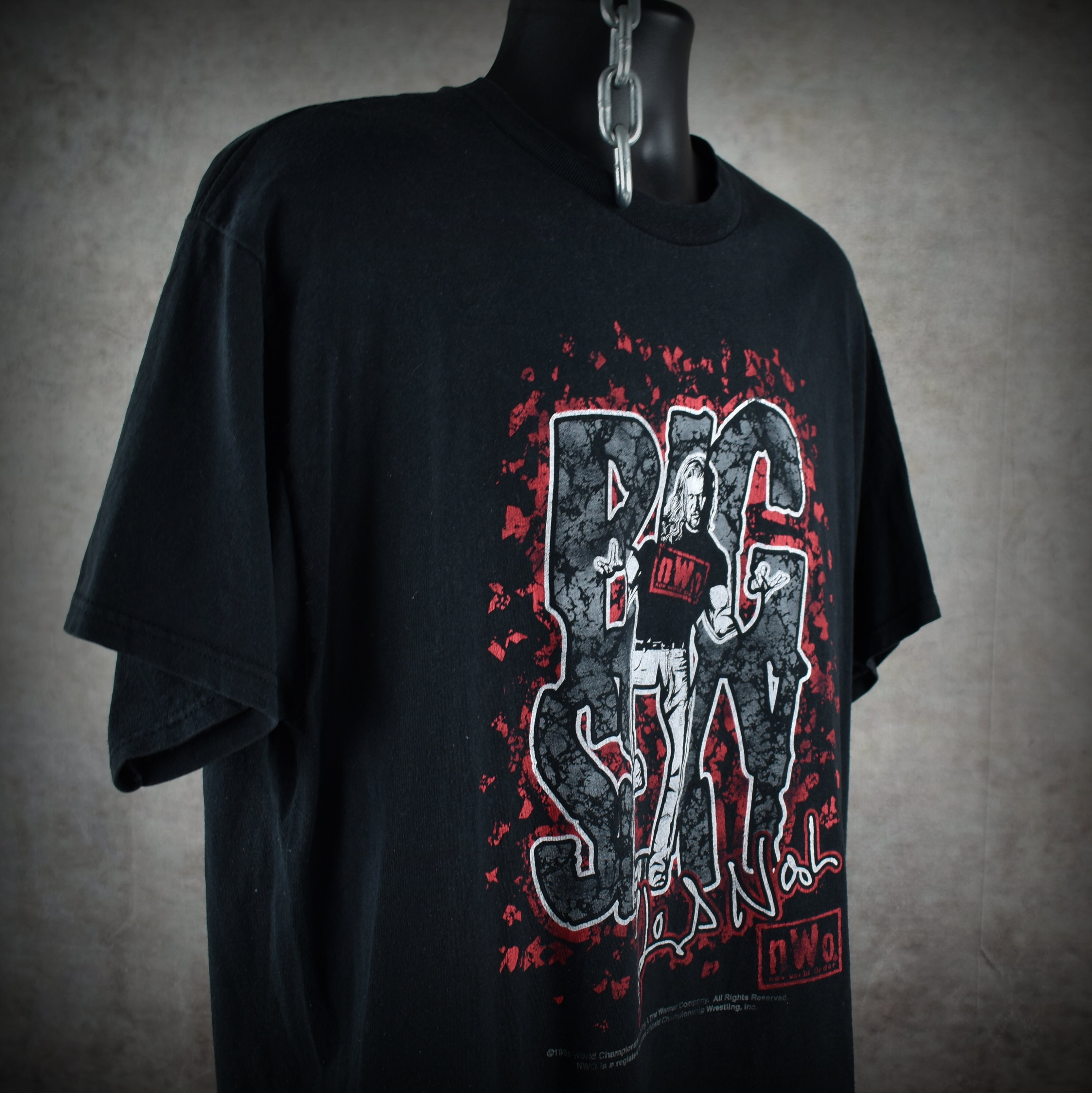 1998 big sexy vintage kevin nash 90s wcw / nwo wolfpac wrestler promo t-shirt