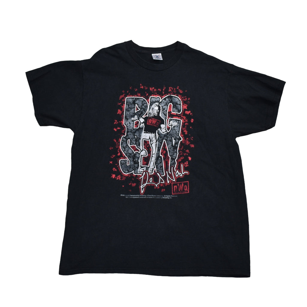 1998 big sexy vintage kevin nash 90s wcw / nwo wolfpac wrestler promo t-shirt