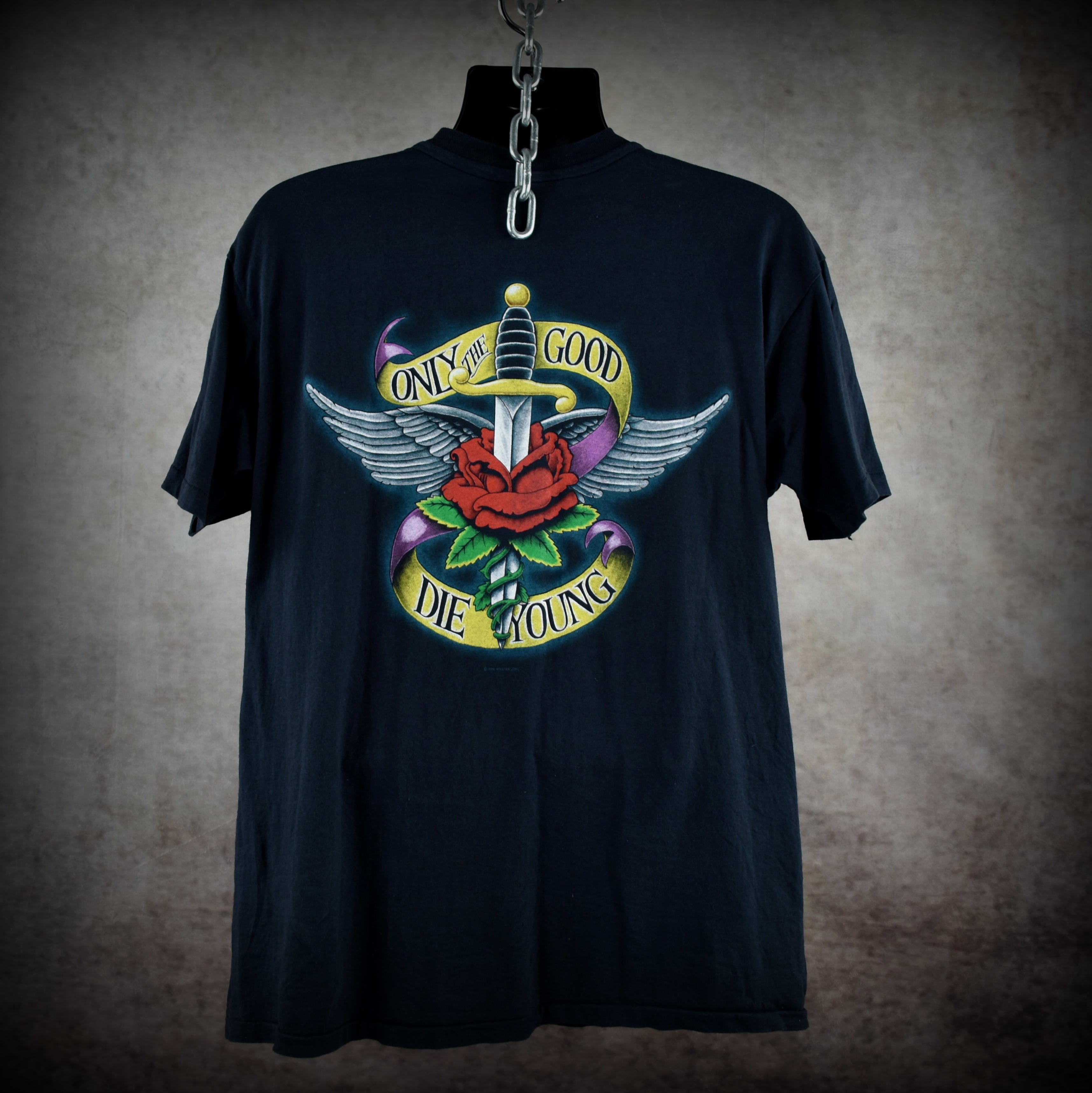 1989 billy joel vintage only the good die young classic 80s piano rock band tour t-shirt