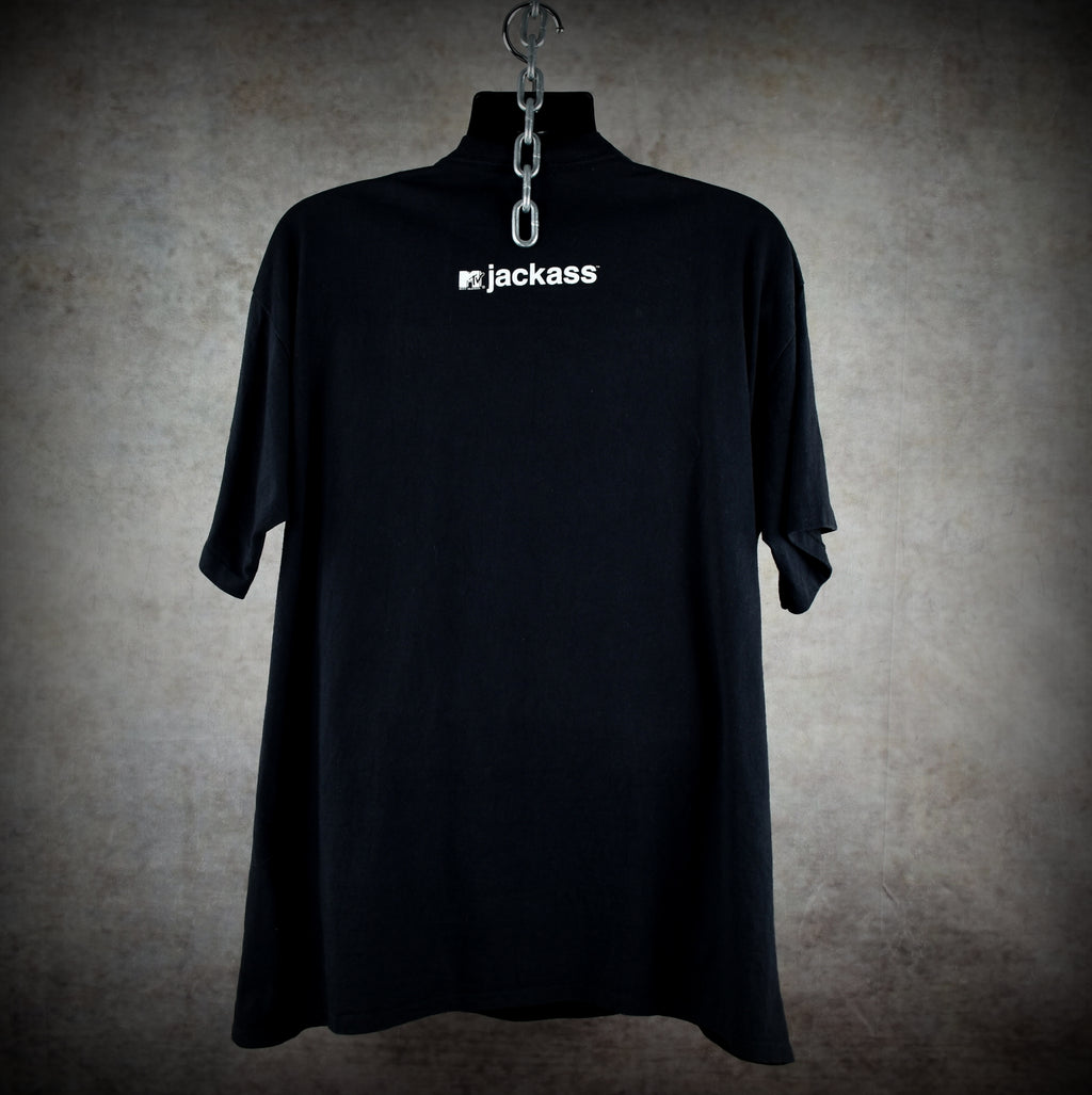 2001 jackass vintage johnny knoxville s1:e1 self-defense stunt iconic 00s mtv tv show t-shirt