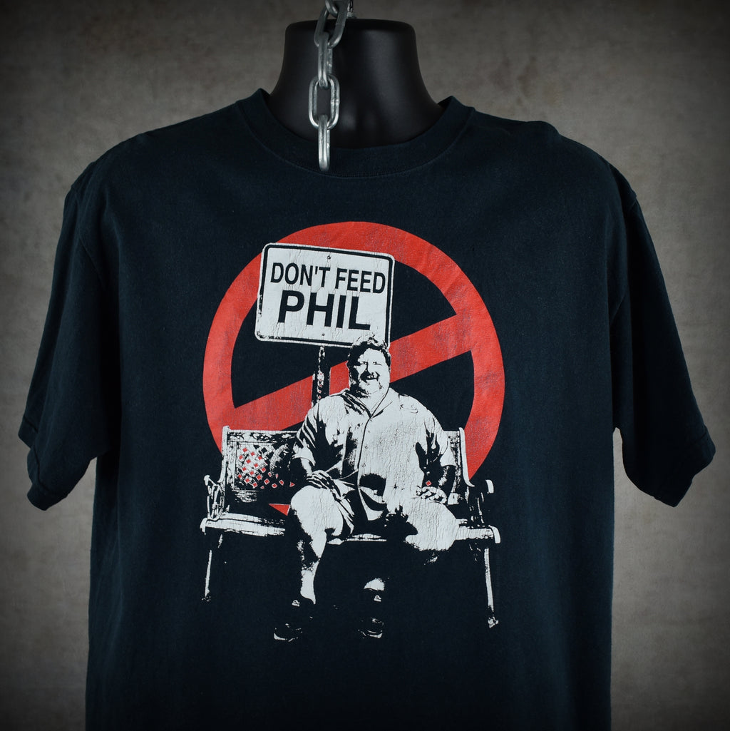 2004 don't feed phil vintage s1:e2 viva la bam iconic 00s bam margera mtv tv show promo t-shirt