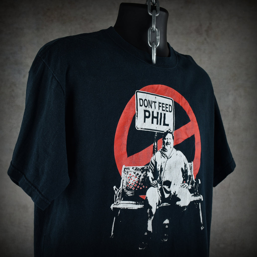 2004 don't feed phil vintage s1:e2 viva la bam iconic 00s bam margera mtv tv show promo t-shirt