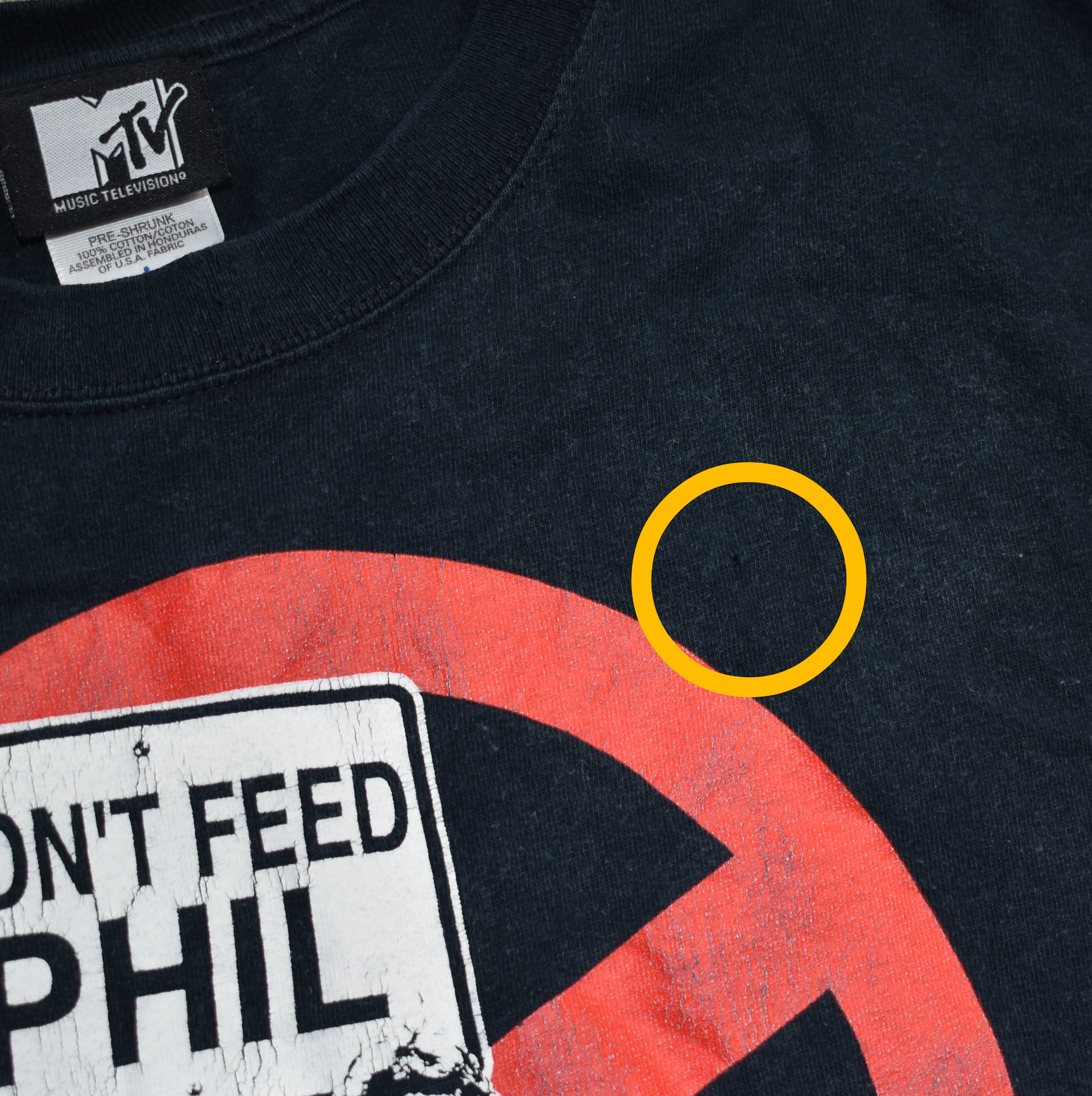 2004 don't feed phil vintage s1:e2 viva la bam iconic 00s bam margera mtv tv show promo t-shirt