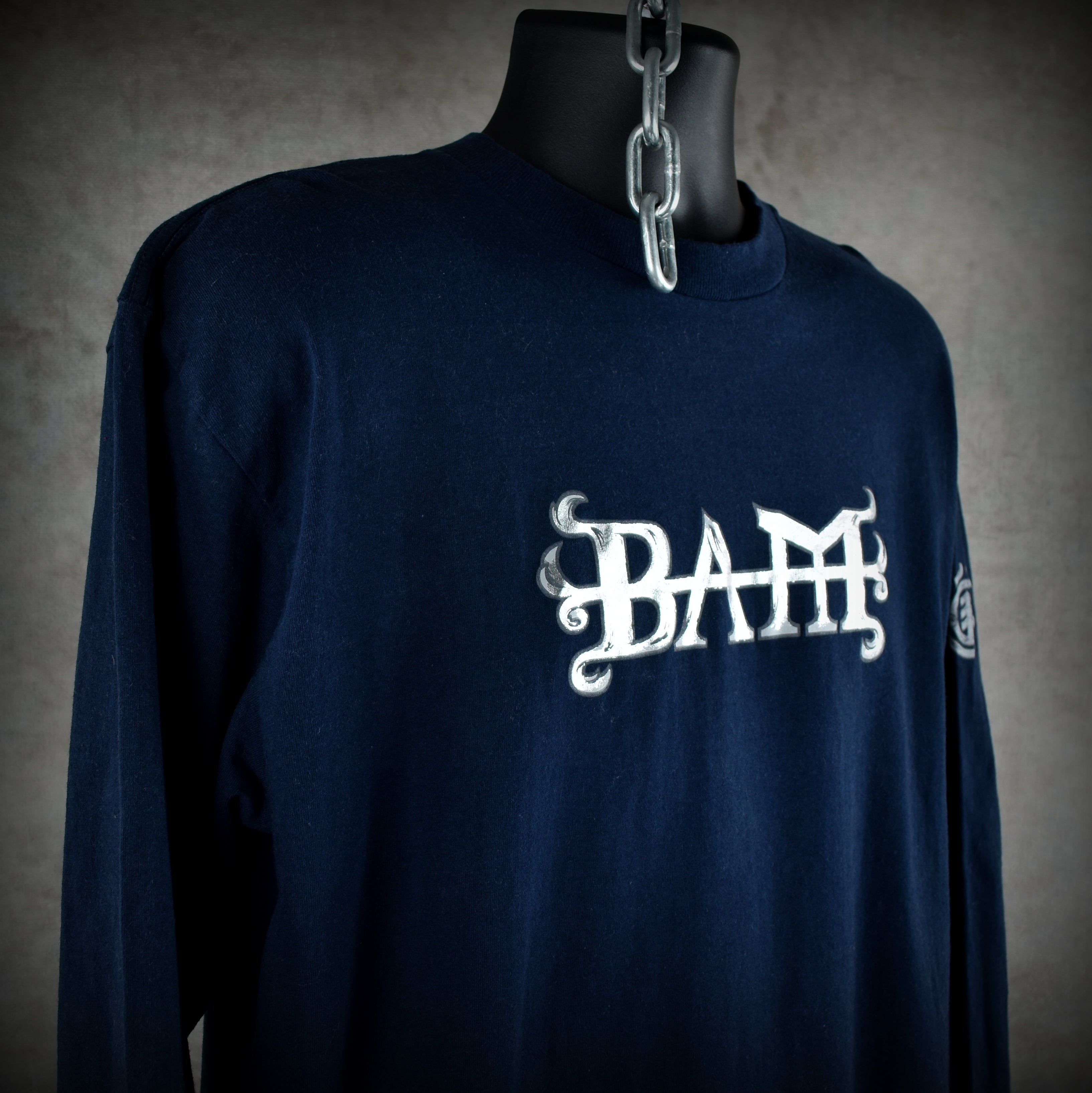 2000s bam margera vintage viva la bam era chrome heartagram element skateboards long-sleeve promo t-shirt
