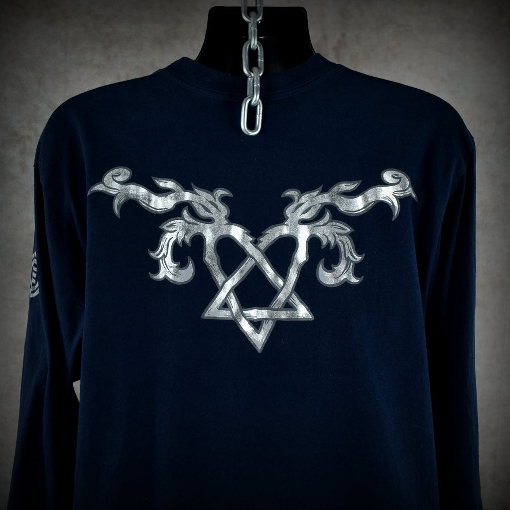 2000s bam margera vintage viva la bam era chrome heartagram element skateboards long-sleeve promo t-shirt