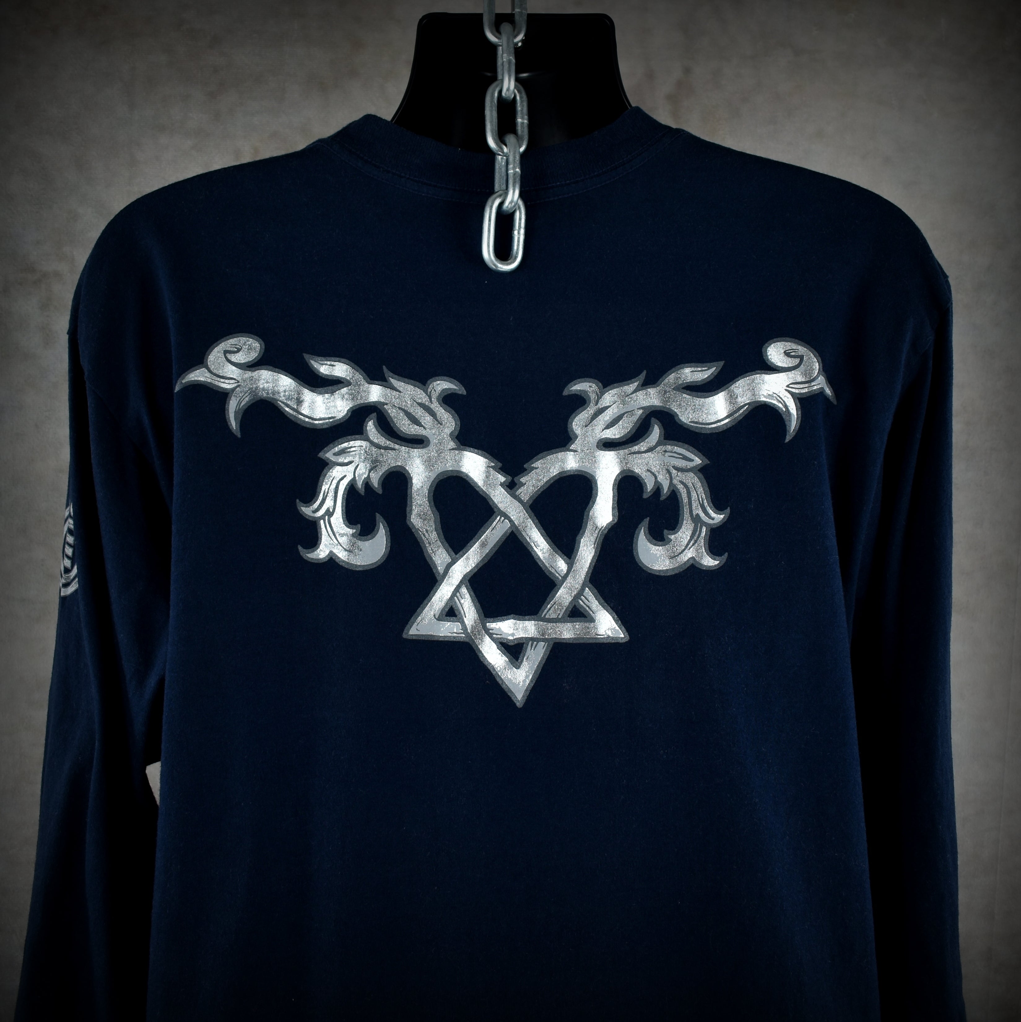 2000s bam margera vintage viva la bam era chrome heartagram element skateboards long-sleeve promo t-shirt