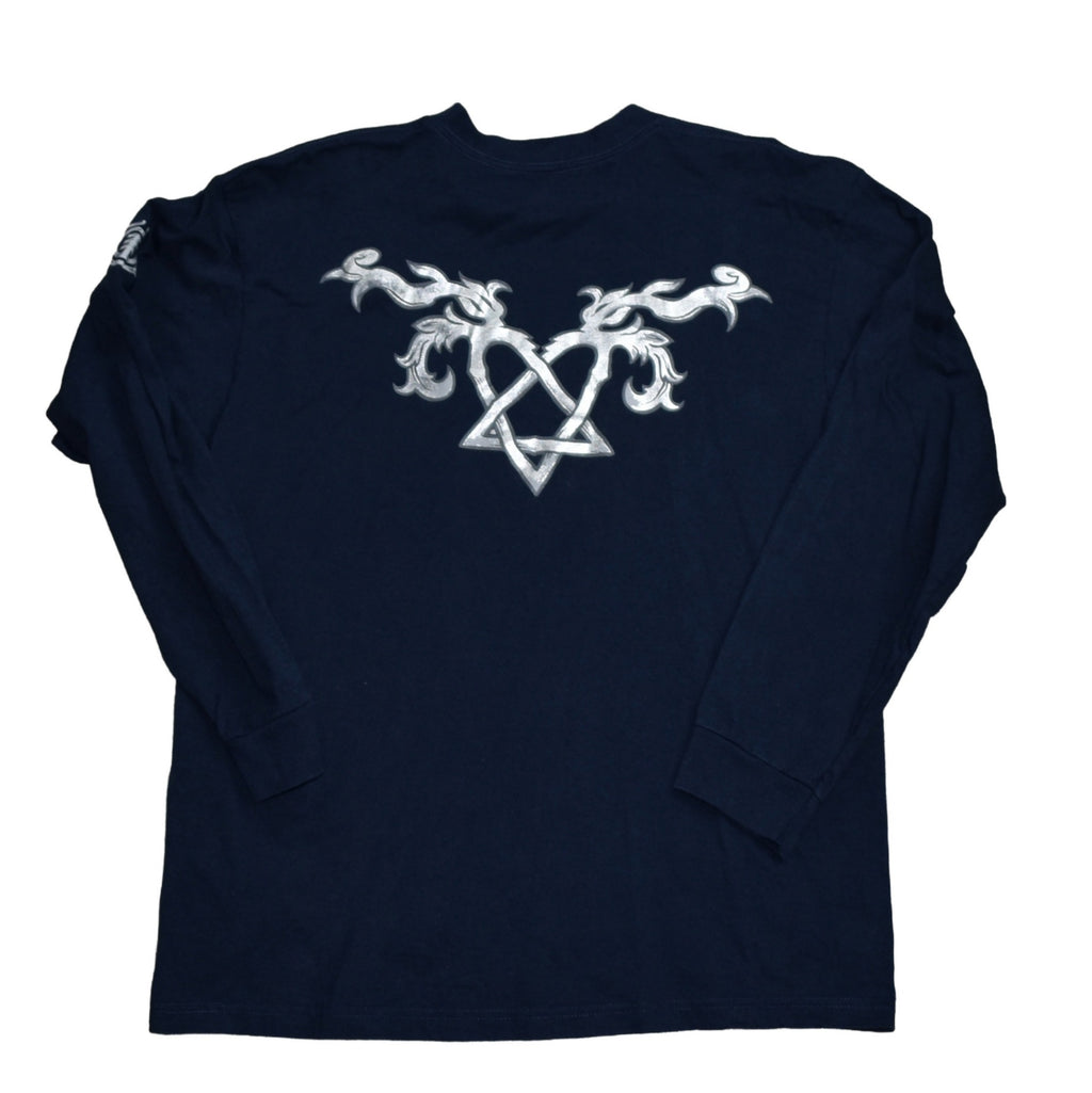 2000s bam margera vintage viva la bam era chrome heartagram element skateboards long-sleeve promo t-shirt
