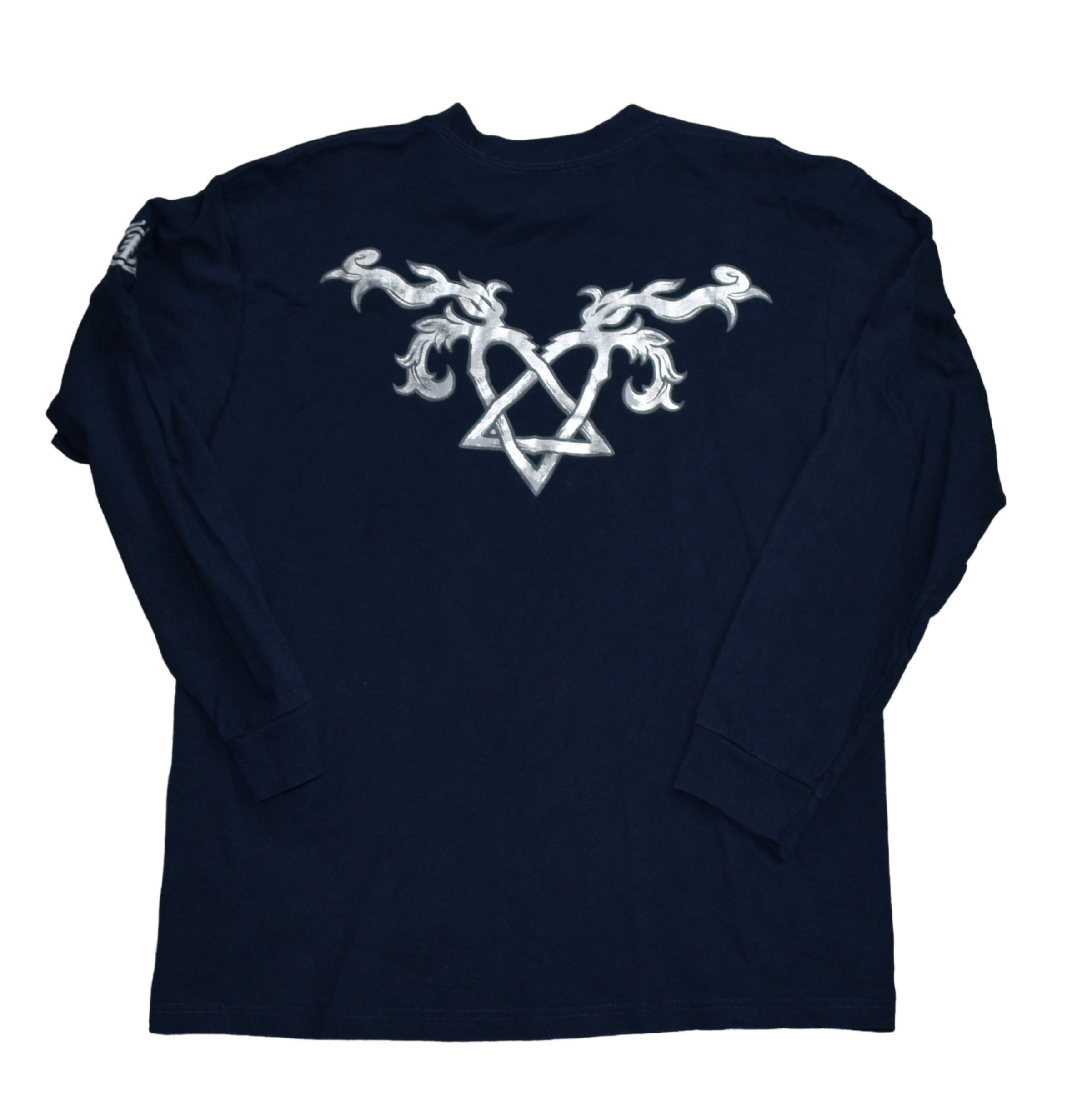 2000s bam margera vintage viva la bam era chrome heartagram element skateboards long-sleeve promo t-shirt