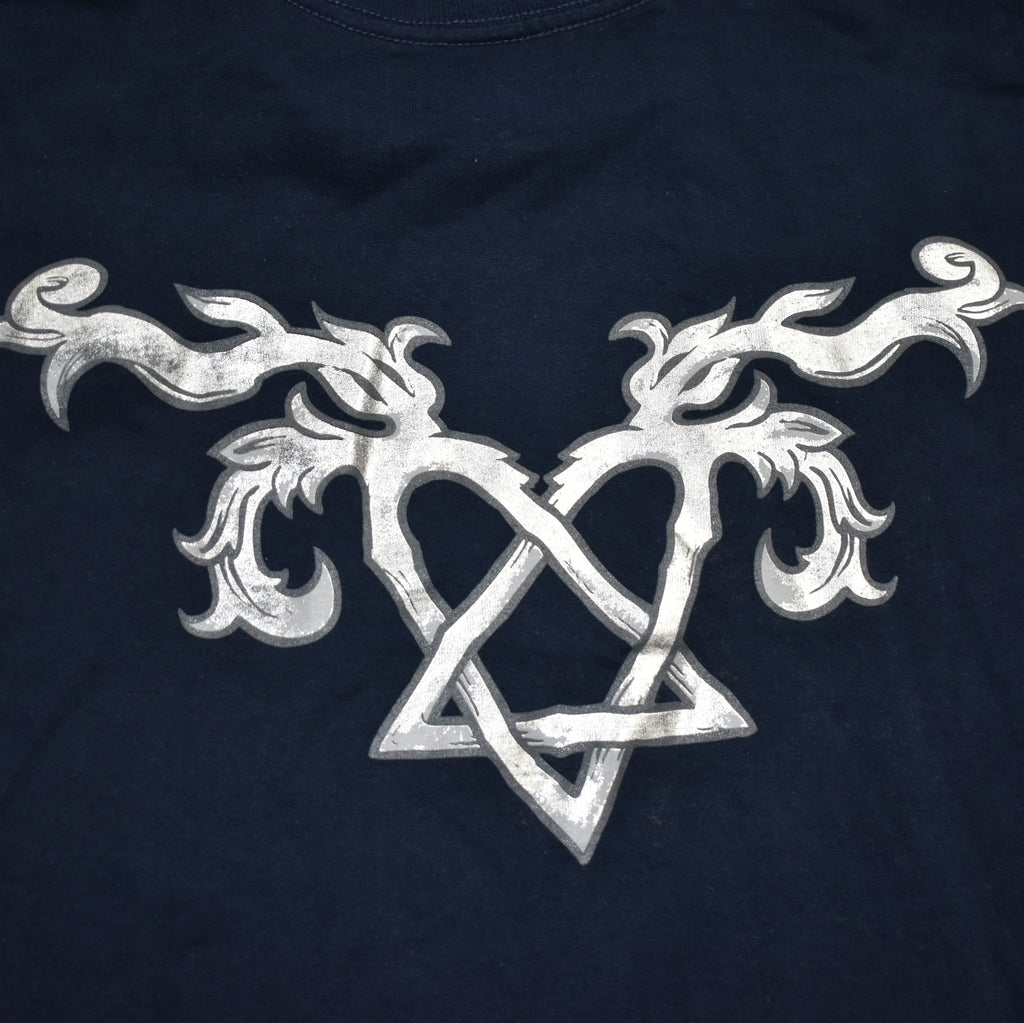 2000s bam margera vintage viva la bam era chrome heartagram element skateboards long-sleeve promo t-shirt