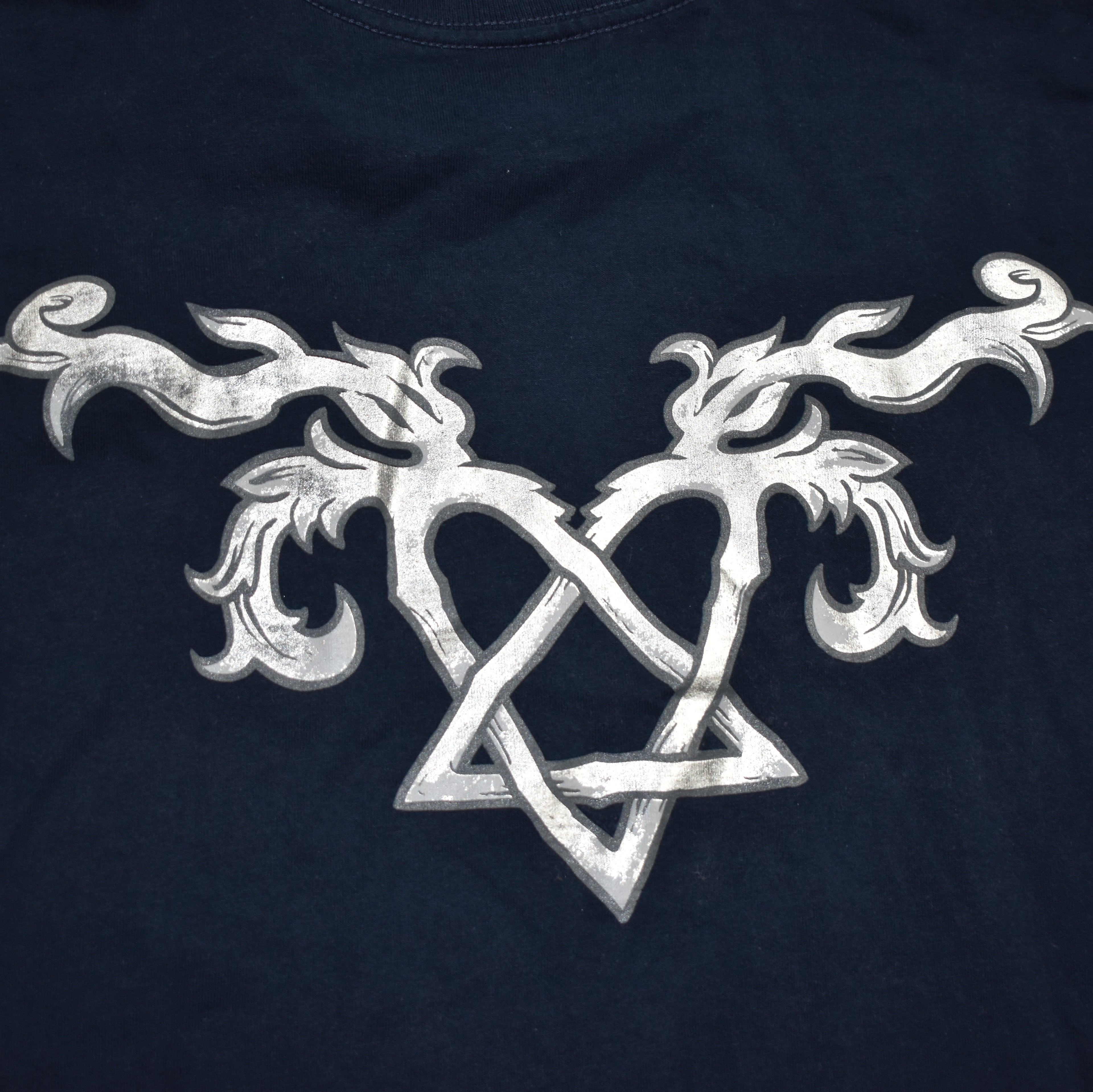 2000s bam margera vintage viva la bam era chrome heartagram element skateboards long-sleeve promo t-shirt