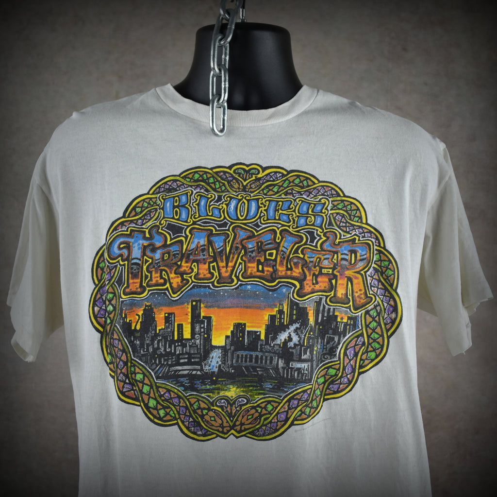 1995 blues traveler vintage dropping some nyc classic 90s alternative jam band promo t-shirt