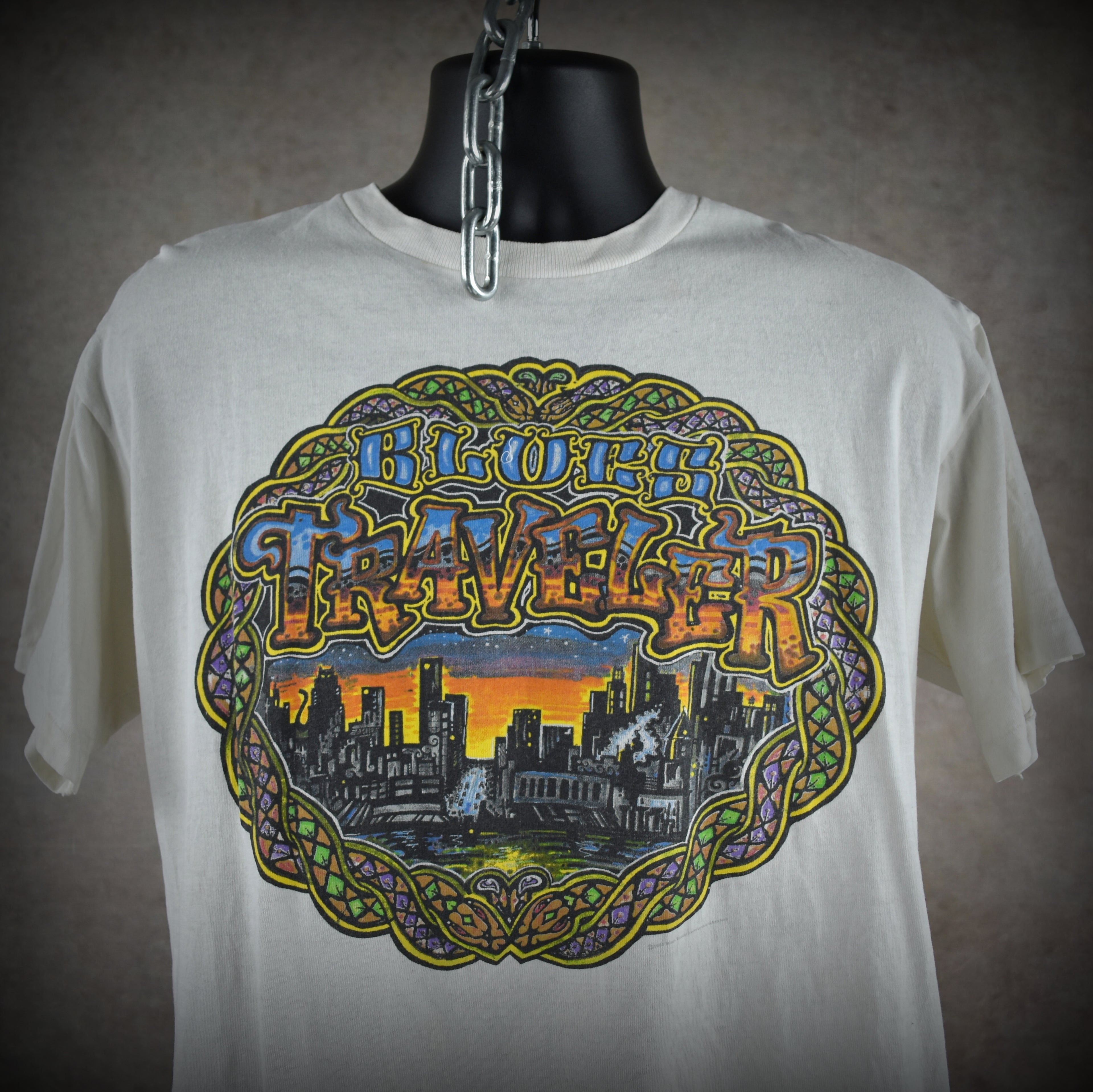 1995 blues traveler vintage dropping some nyc classic 90s alternative jam band promo t-shirt