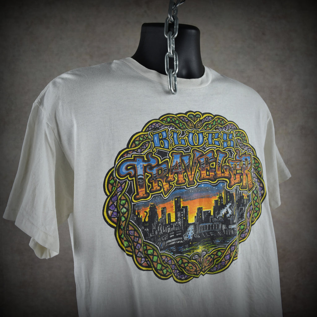 1995 blues traveler vintage dropping some nyc classic 90s alternative jam band promo t-shirt