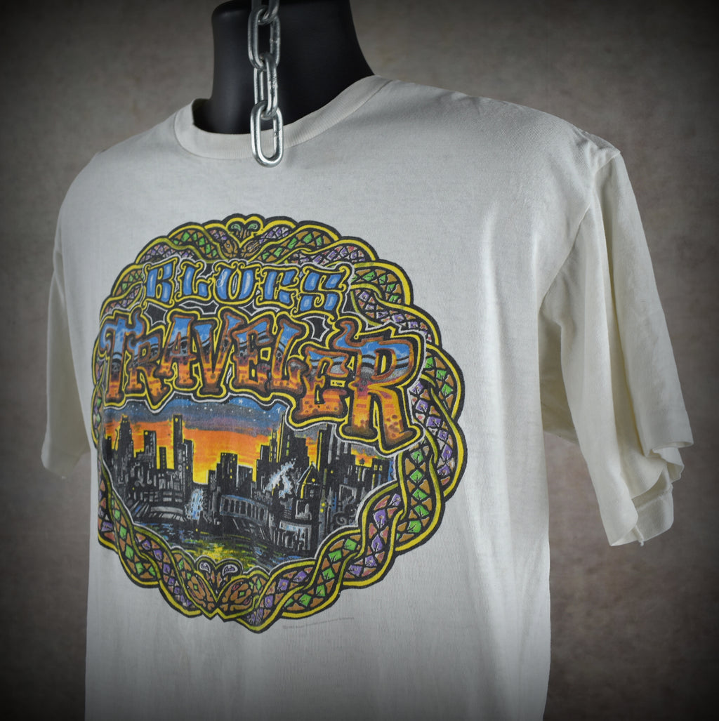 1995 blues traveler vintage dropping some nyc classic 90s alternative jam band promo t-shirt
