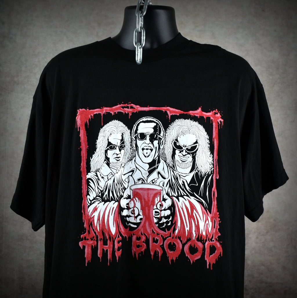 1999 the brood vintage gangrel +christian + edge y2k wwf wrestling promo t-shirt