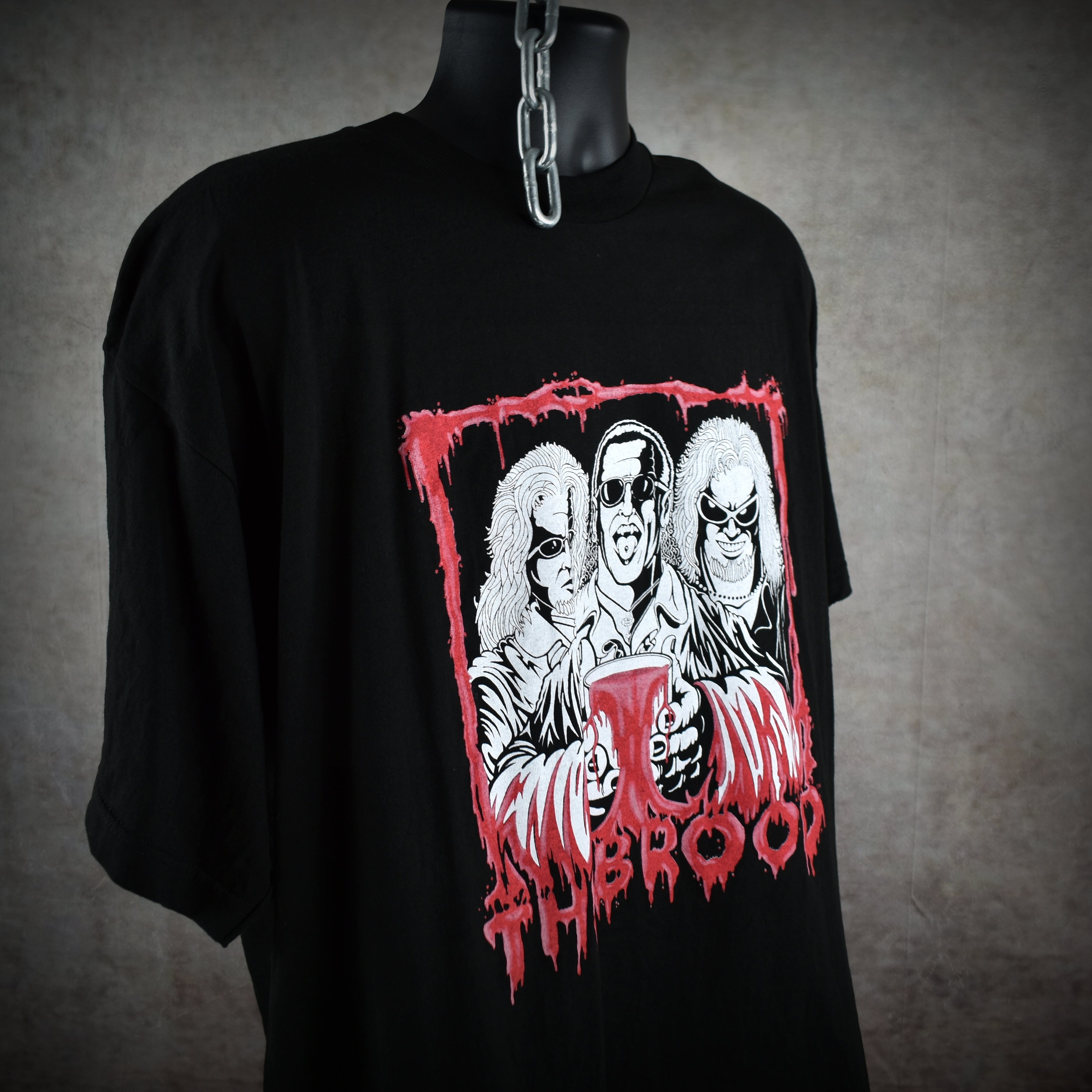 1999 the brood vintage gangrel +christian + edge y2k wwf wrestling promo t-shirt
