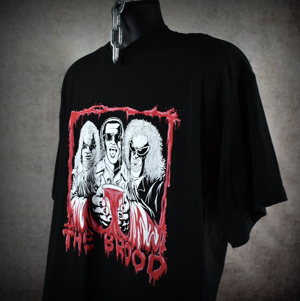1999 the brood vintage gangrel +christian + edge y2k wwf wrestling promo t-shirt