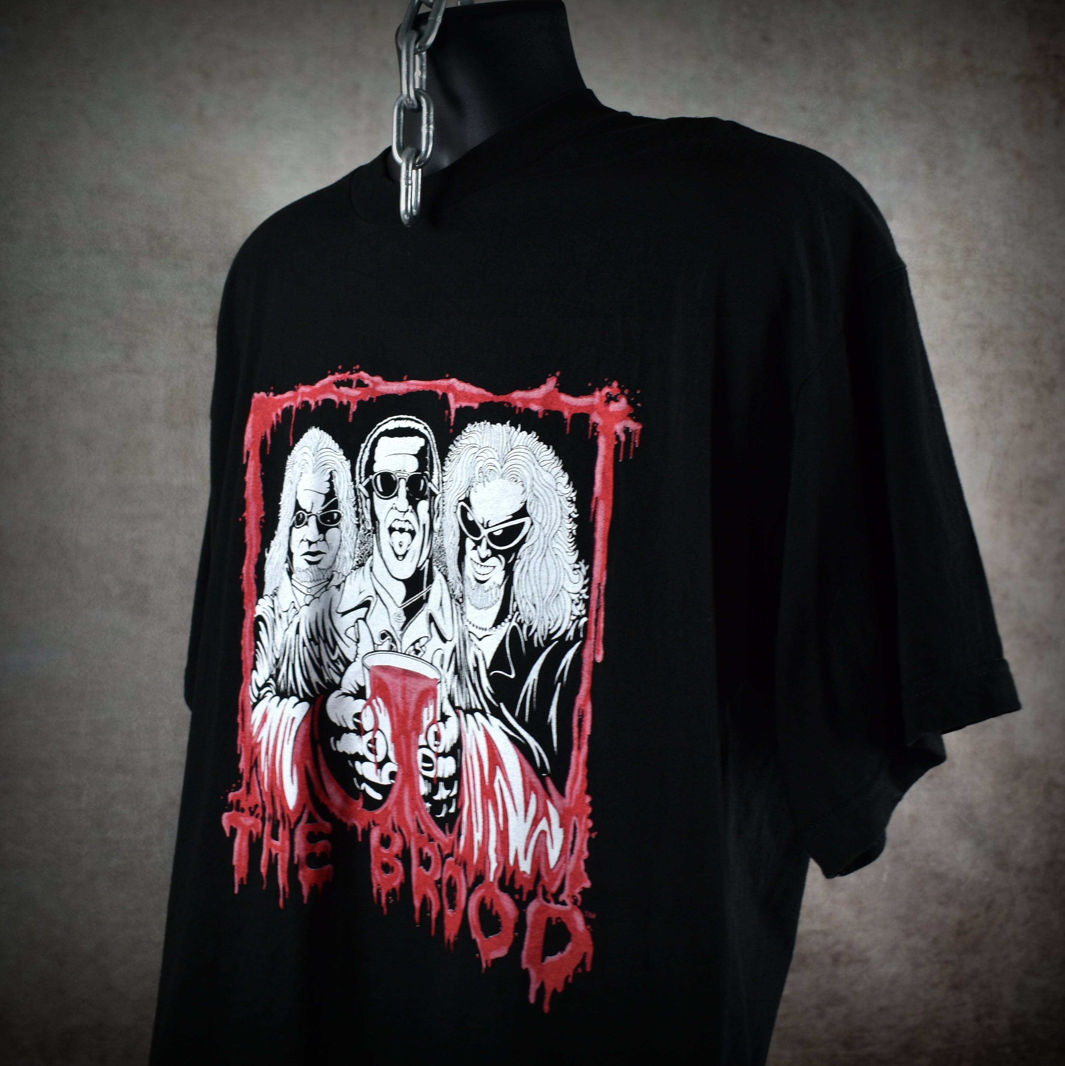 1999 the brood vintage gangrel +christian + edge y2k wwf wrestling promo t-shirt