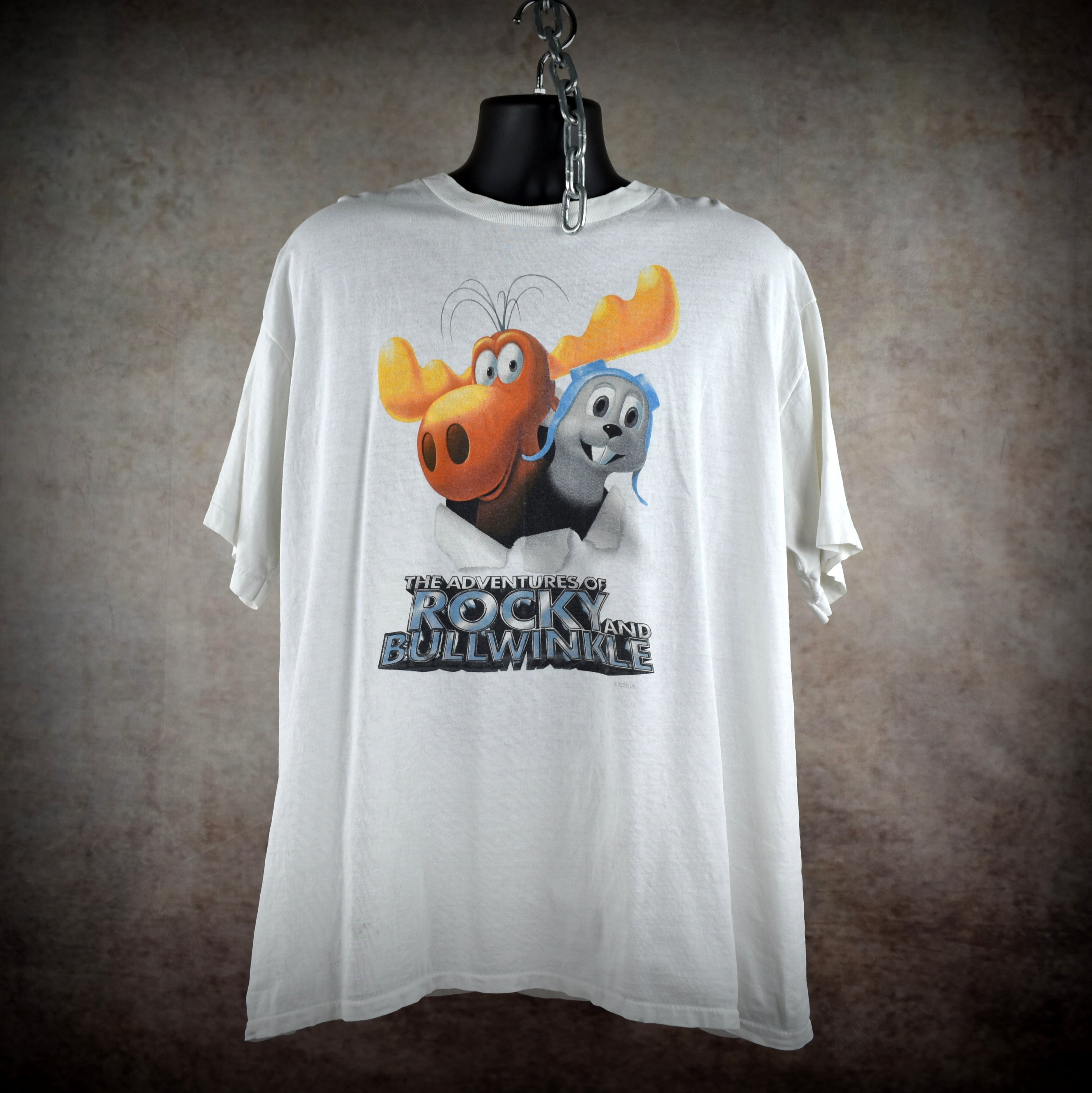 2000 the adventures of rocky and bullwinkle vintage live action animated comedy movie promo t-shirt
