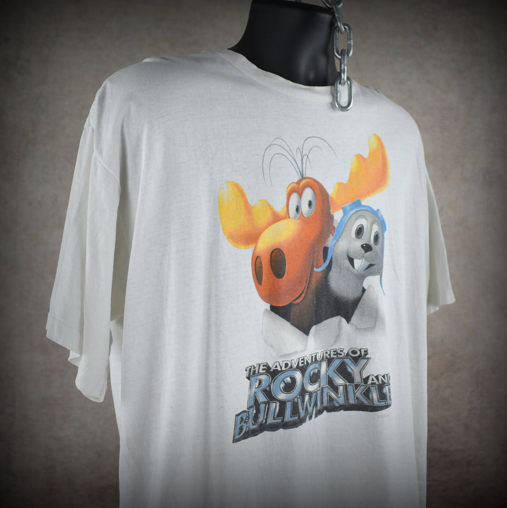 2000 the adventures of rocky and bullwinkle vintage live action animated comedy movie promo t-shirt