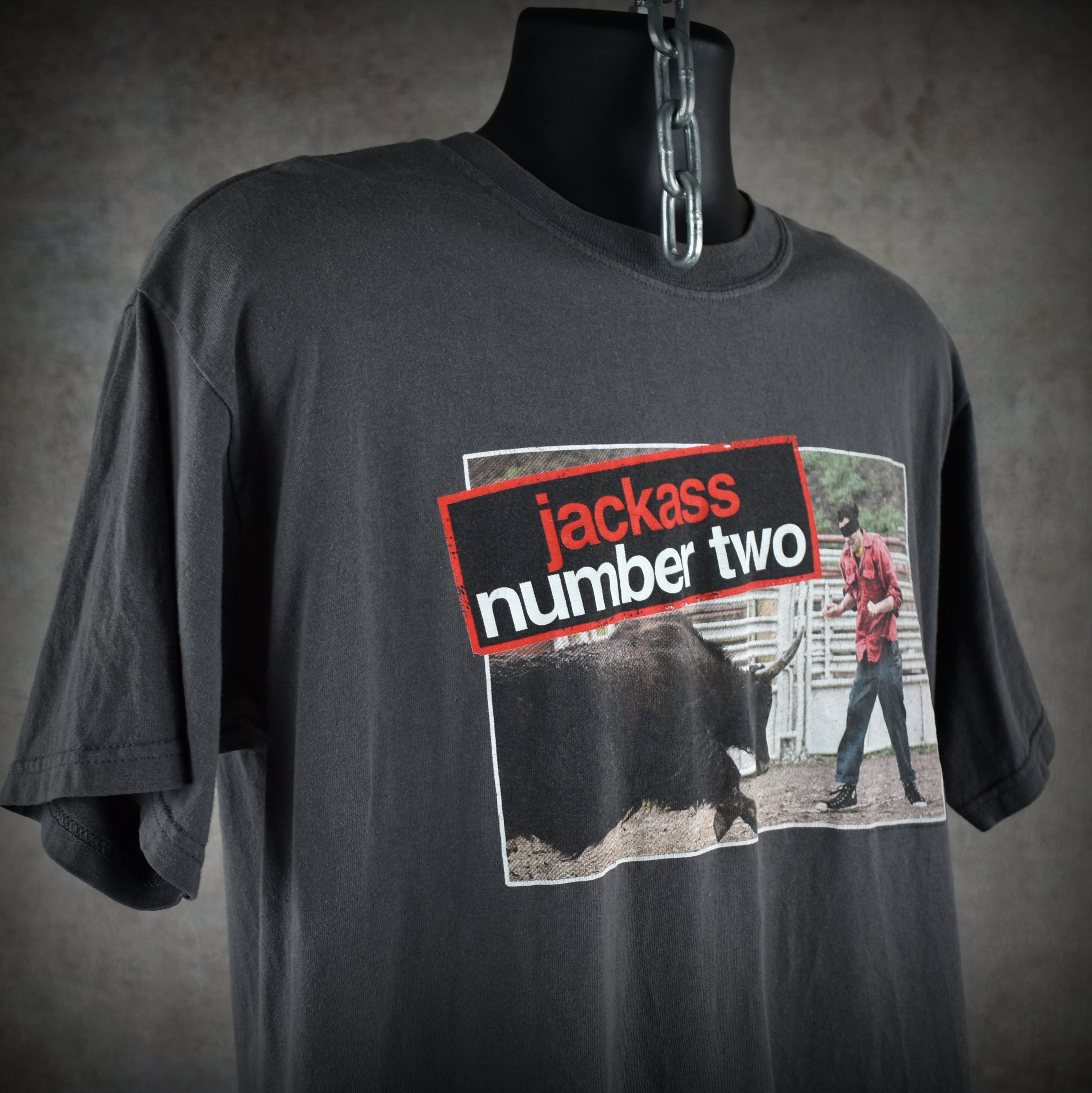 2006 jackass number two vintage johnny knoxville yak charge stunt iconic 00s movie promo t-shirt