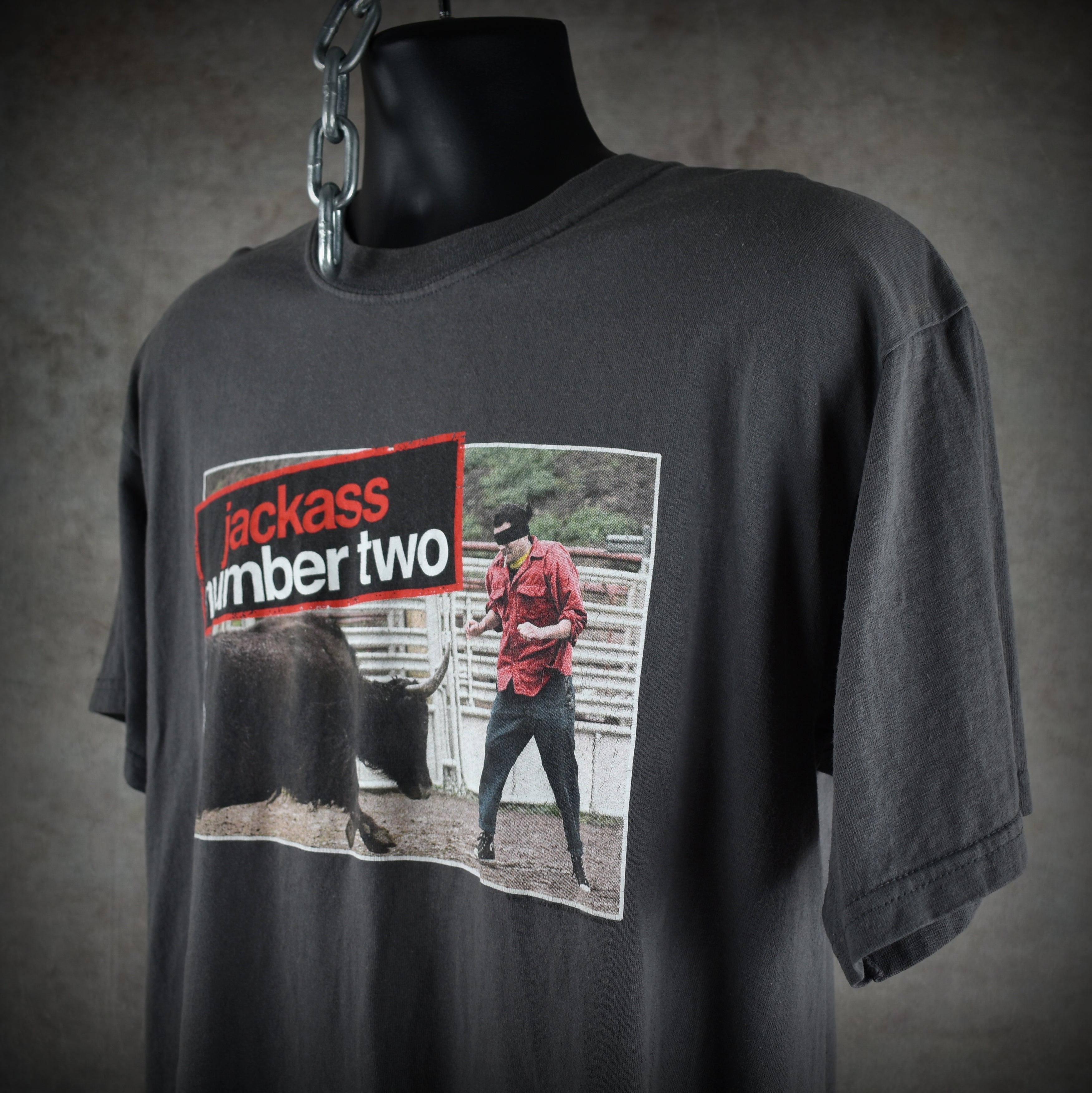 2006 jackass number two vintage johnny knoxville yak charge stunt iconic 00s movie promo t-shirt