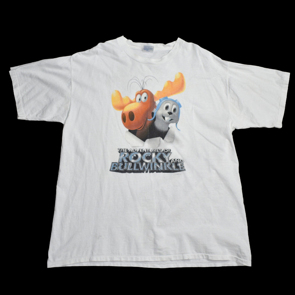2000 the adventures of rocky and bullwinkle vintage live action animated comedy movie promo t-shirt
