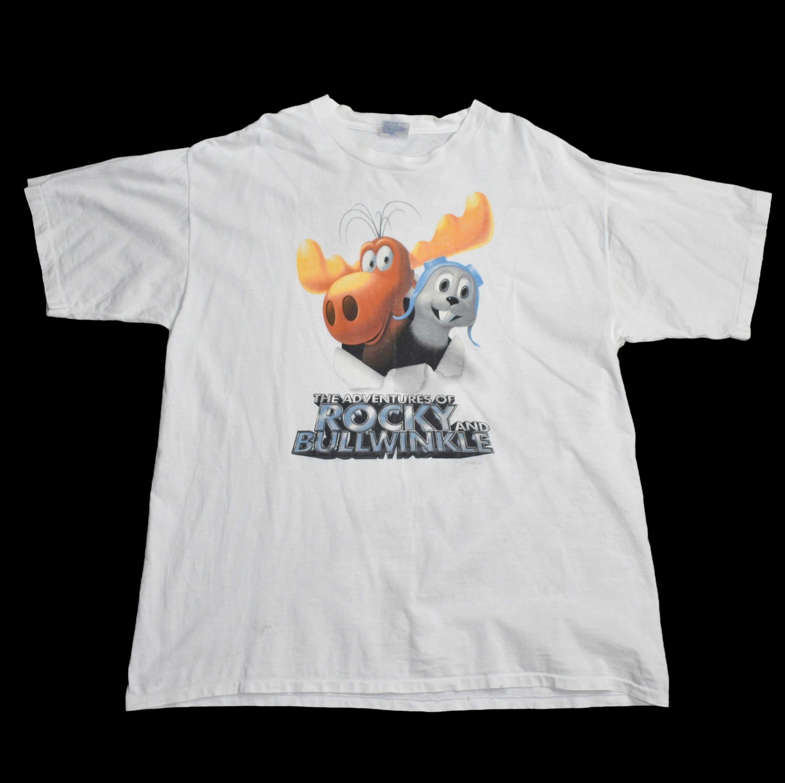 2000 the adventures of rocky and bullwinkle vintage live action animated comedy movie promo t-shirt