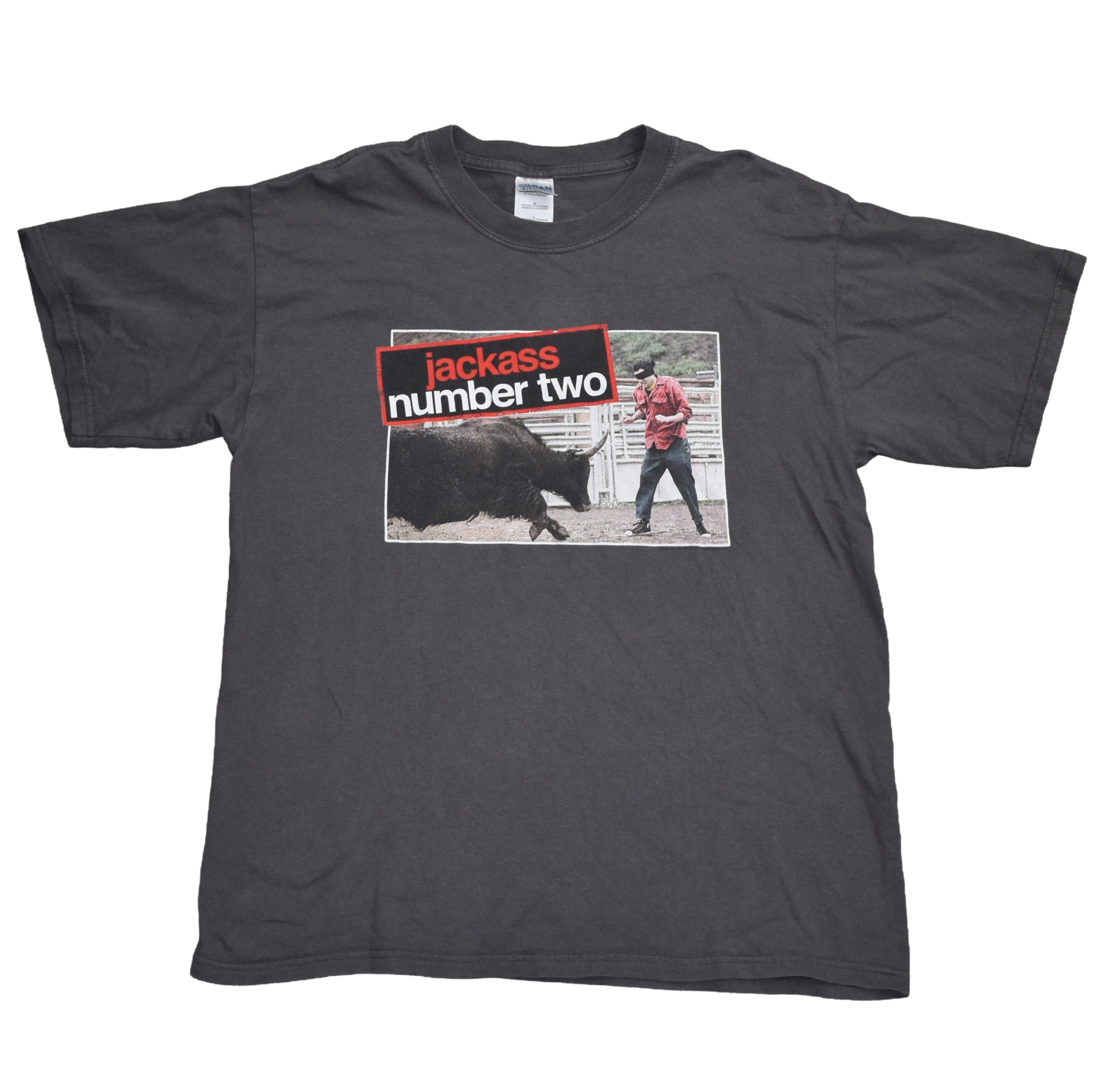 2006 jackass number two vintage johnny knoxville yak charge stunt iconic 00s movie promo t-shirt