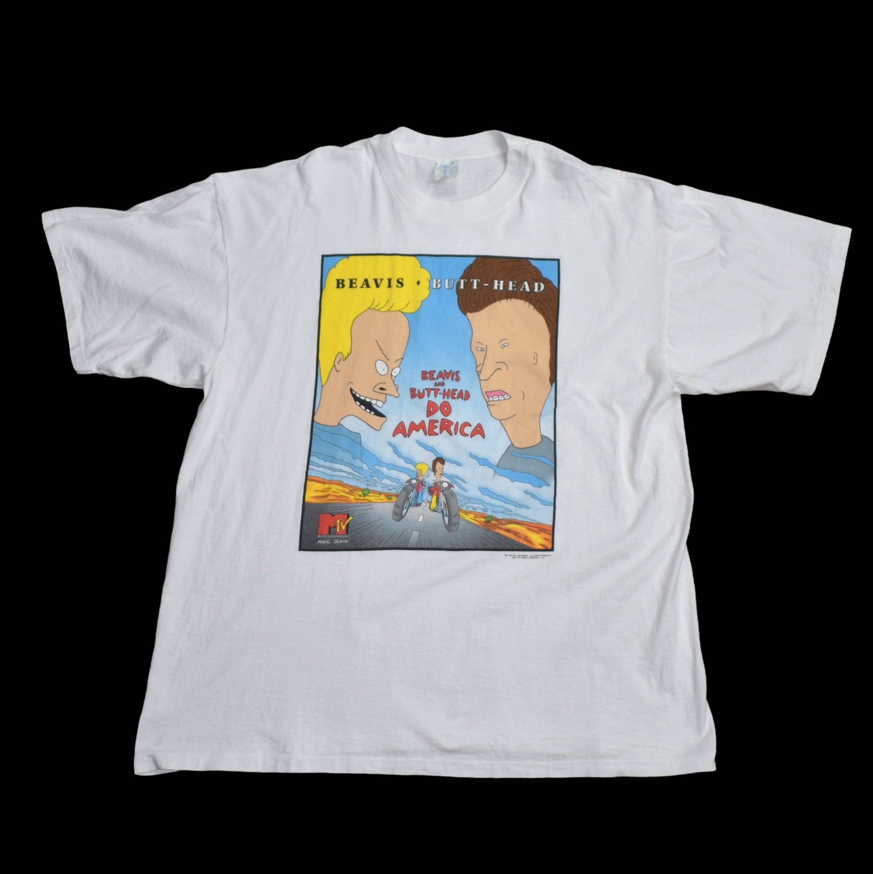 1996 beavis and butt-head do america vintage iconic 90s grunge era mtv cartoon movie promo t-shirt