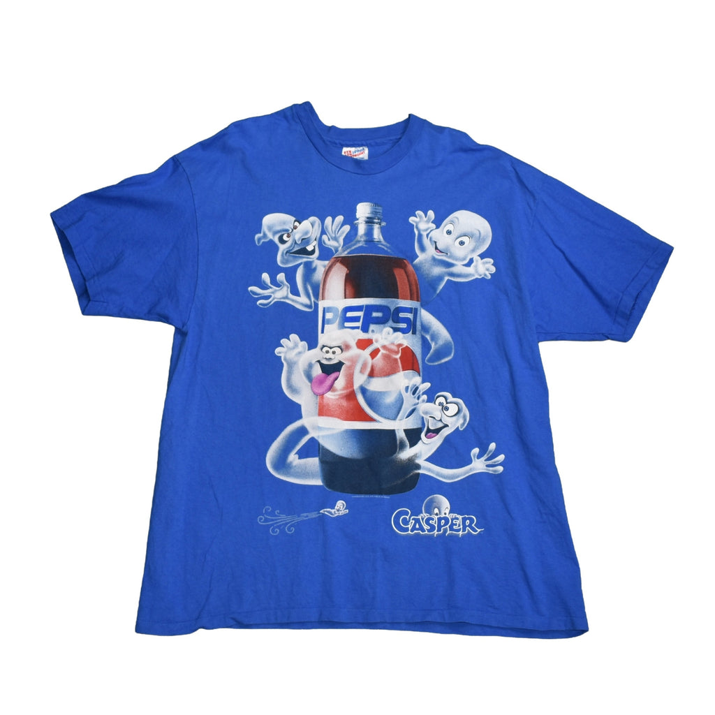 1995 casper vintage 90s stretch + fatso + stinkie + pepsi 2-liter soda pop culture movie promo t-shirt