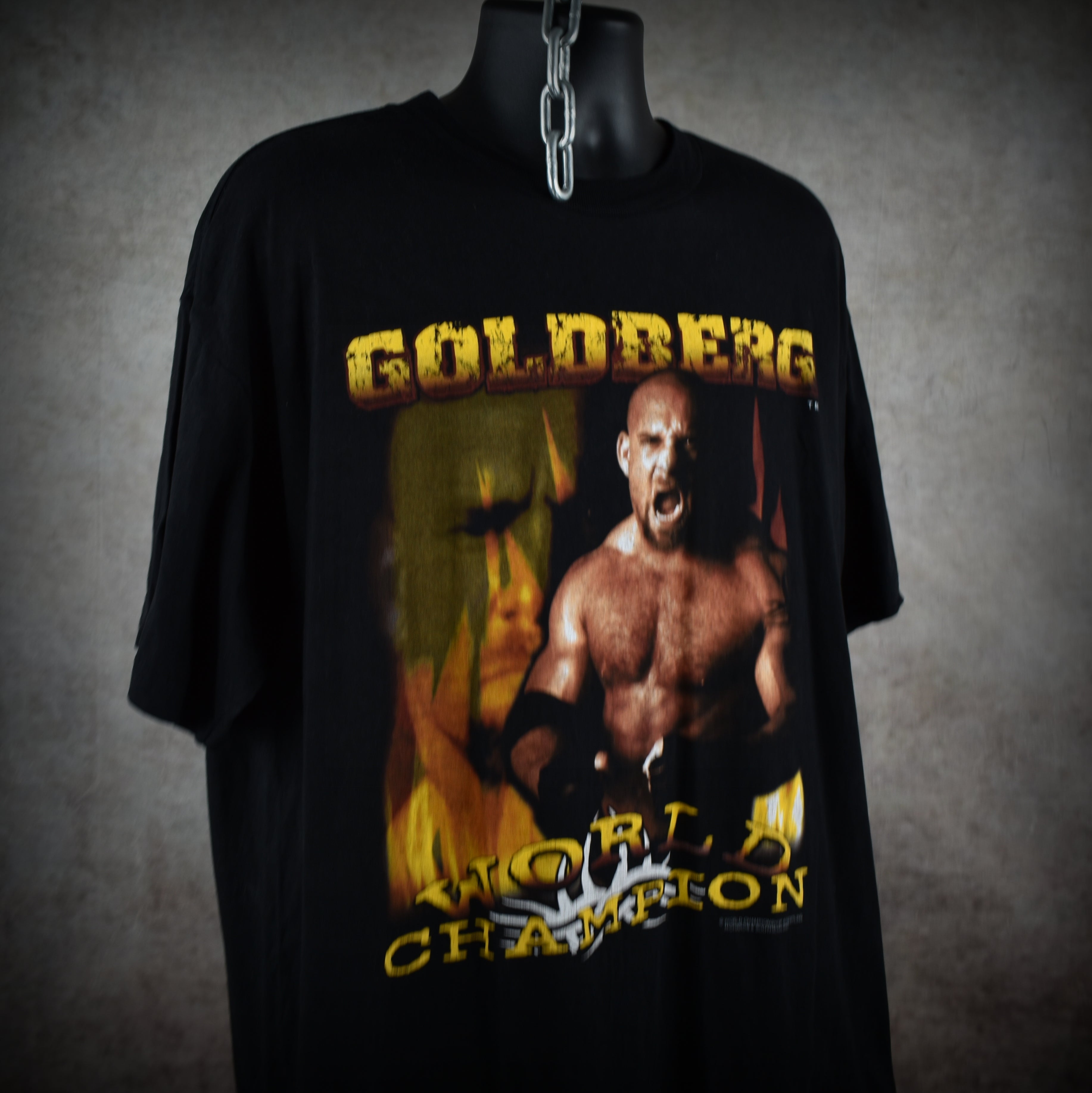 1998 goldberg vintage pop culture icon 90s world championship wrestling promo t-shirt