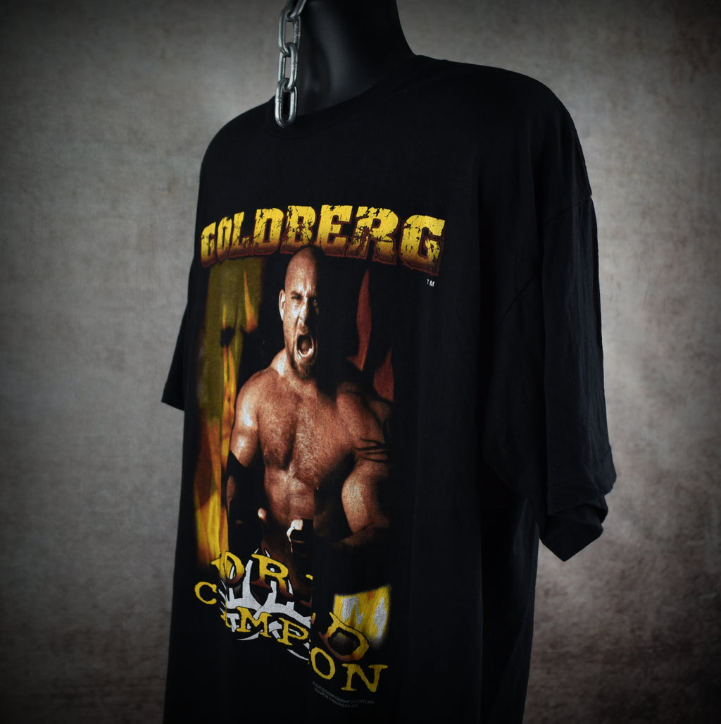 1998 goldberg vintage pop culture icon 90s world championship wrestling promo t-shirt