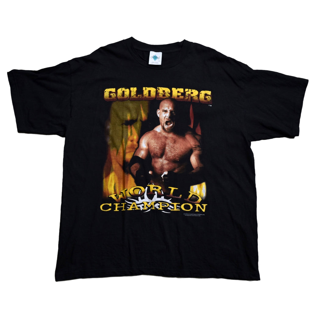 1998 goldberg vintage pop culture icon 90s world championship wrestling promo t-shirt