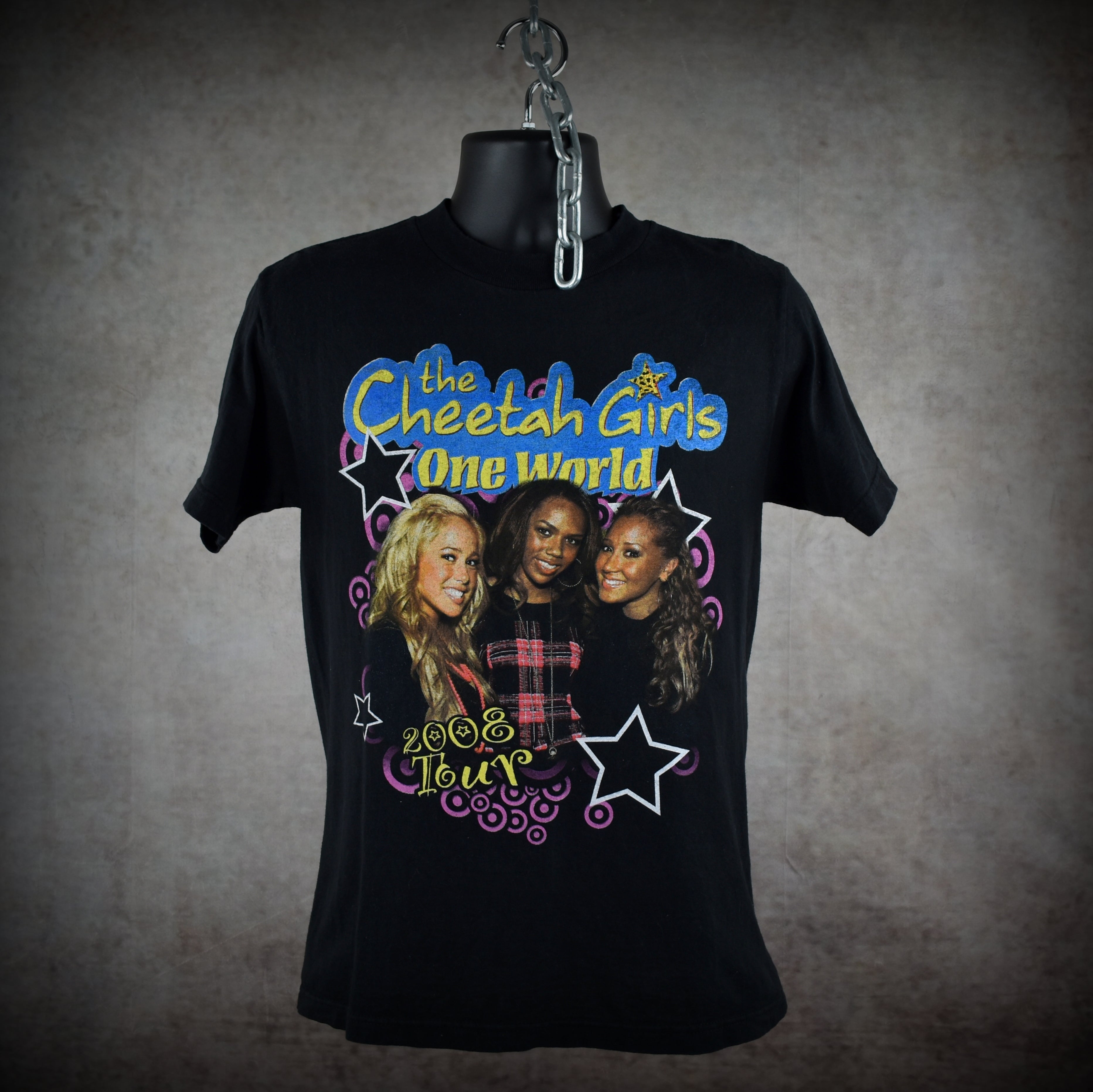 2008 the cheetah girls one world tour vintage 00s disney channel musical movie bootleg concert t-shirt