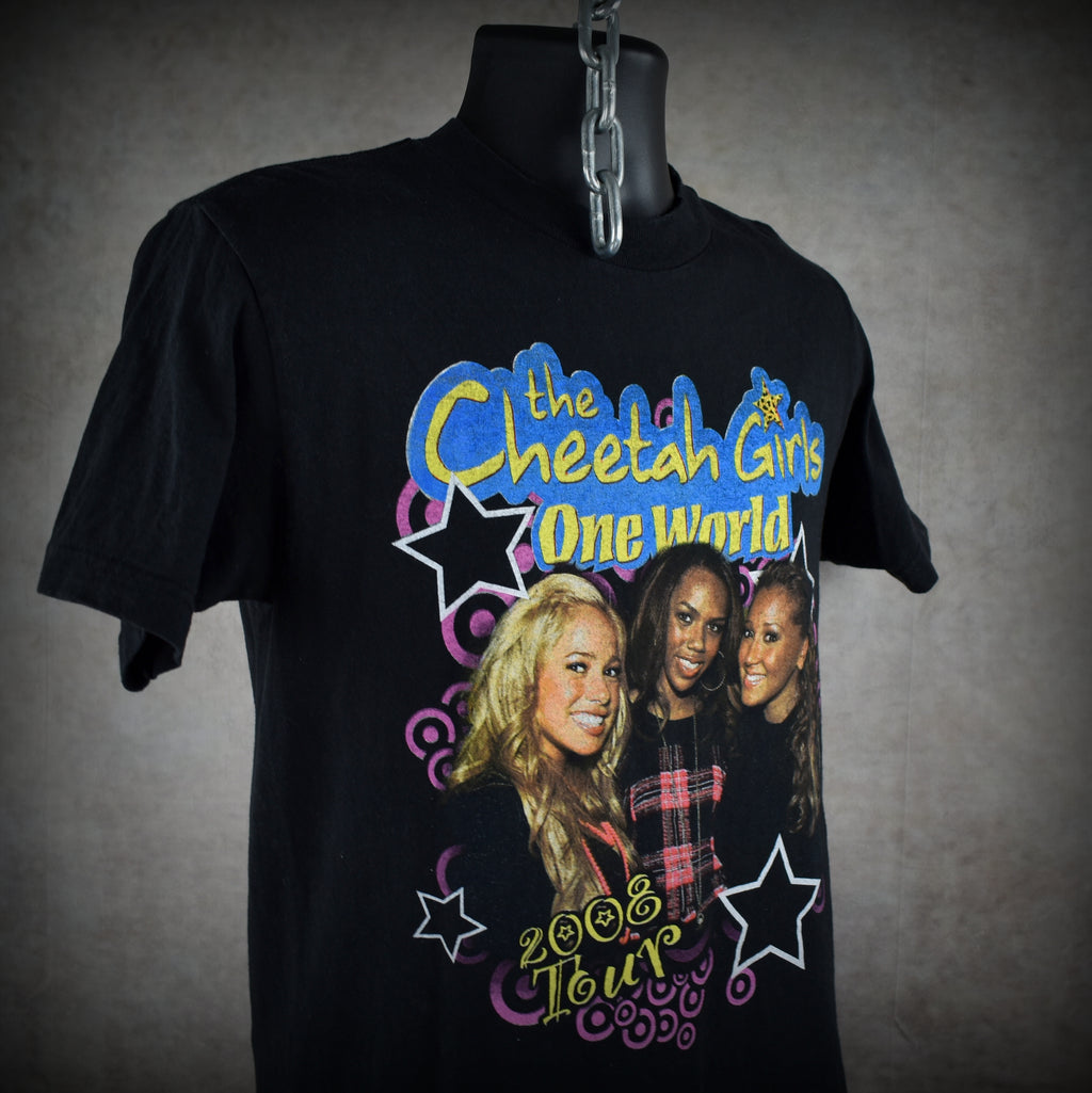 2008 the cheetah girls one world tour vintage 00s disney channel musical movie bootleg concert t-shirt