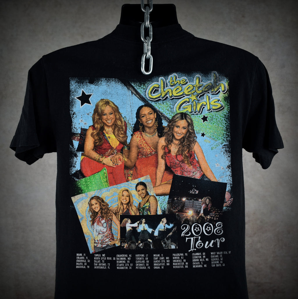 2008 the cheetah girls one world tour vintage 00s disney channel musical movie bootleg concert t-shirt