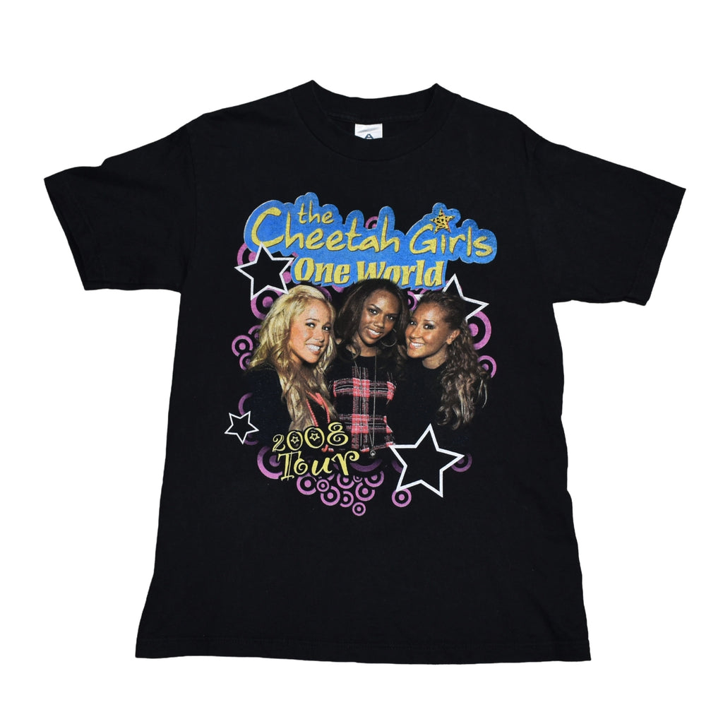2008 the cheetah girls one world tour vintage 00s disney channel musical movie bootleg concert t-shirt