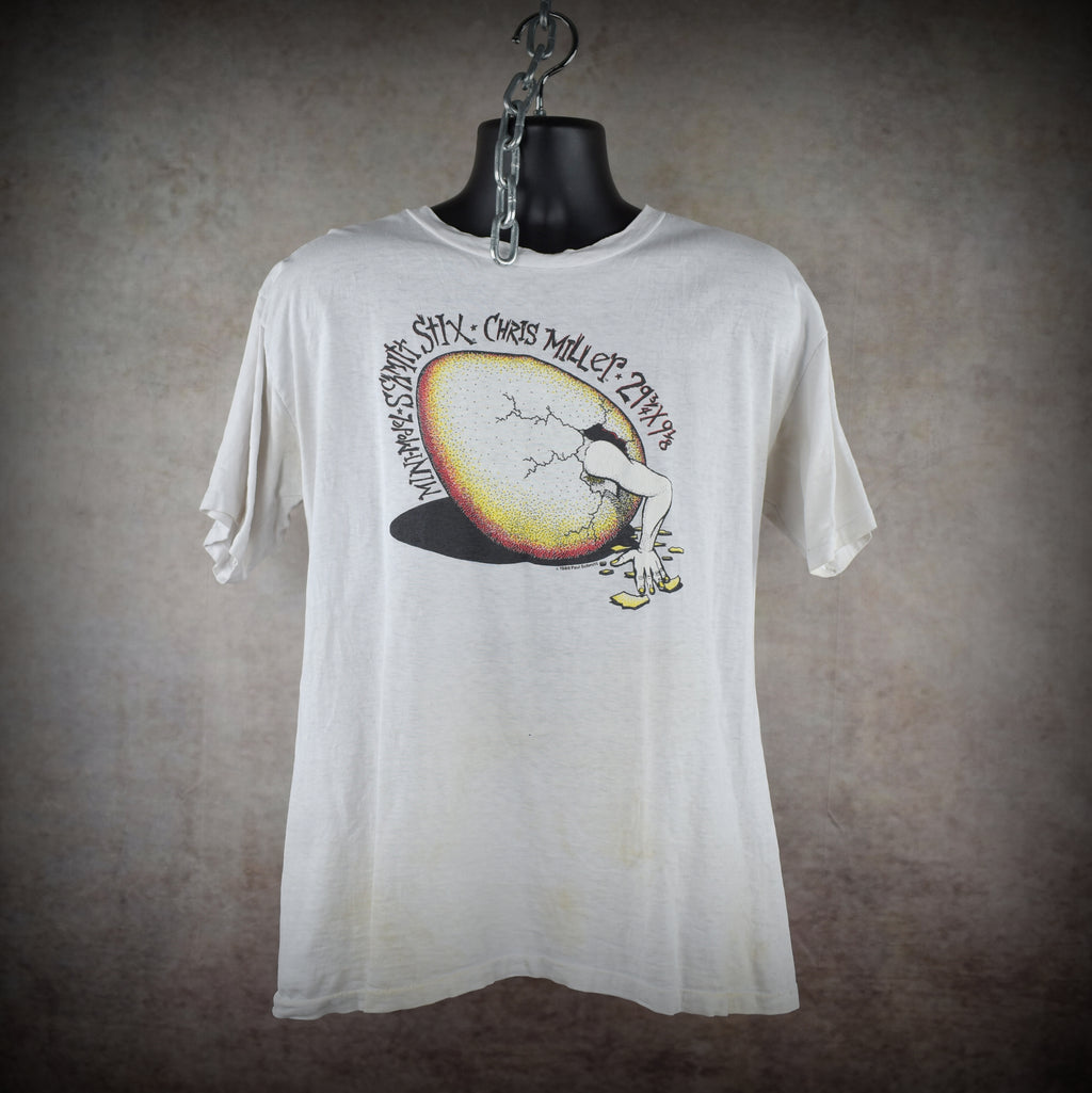 1988 chris miller vintage mini model schmitt stix 29 3/4 x 9 1/8 egg iconic vision street wear skate t-shirt
