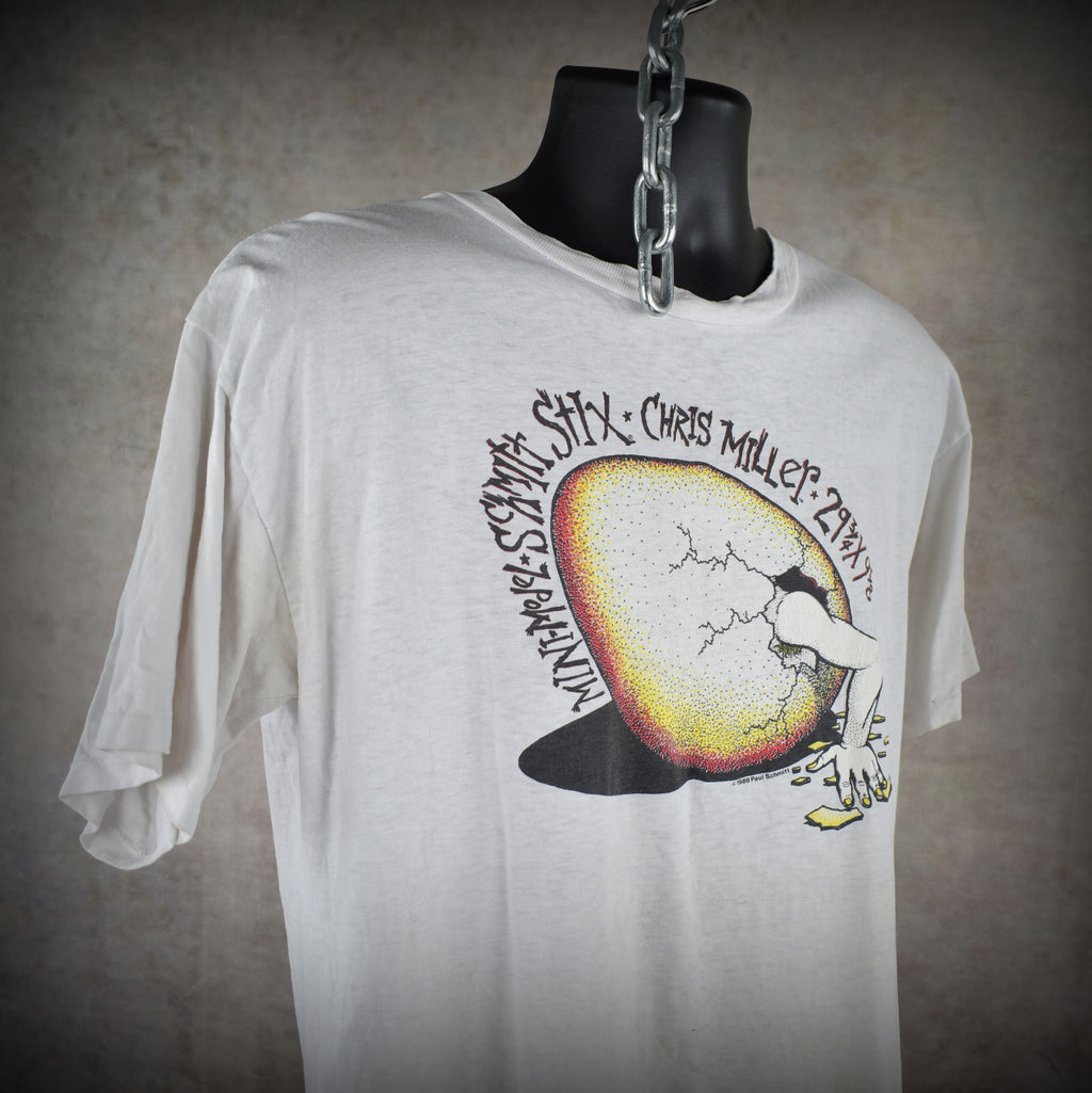 1988 chris miller vintage mini model schmitt stix 29 3/4 x 9 1/8 egg iconic vision street wear skate t-shirt