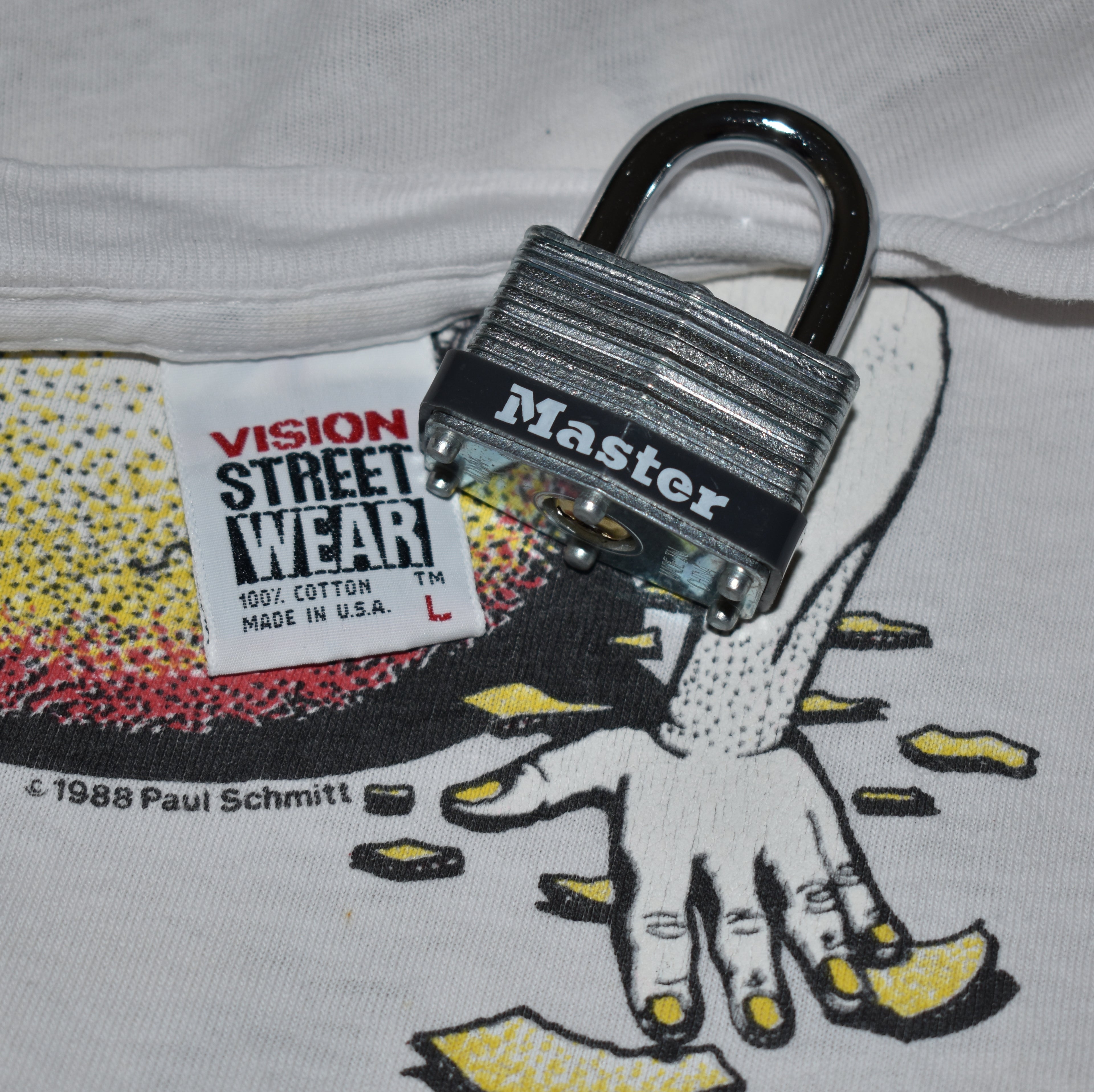 1988 chris miller vintage mini model schmitt stix 29 3/4 x 9 1/8 egg iconic vision street wear skate t-shirt