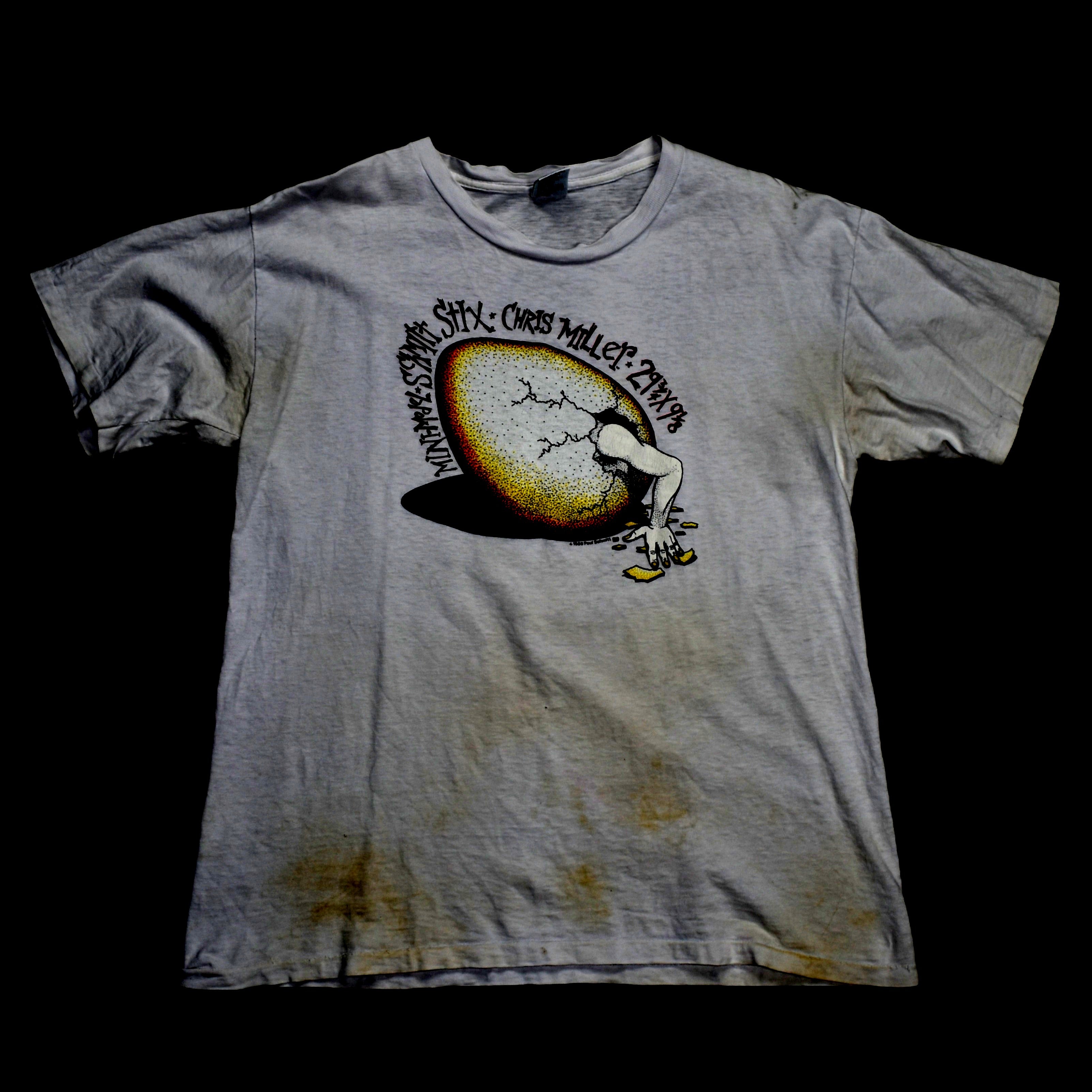 1988 chris miller vintage mini model schmitt stix 29 3/4 x 9 1/8 egg iconic vision street wear skate t-shirt