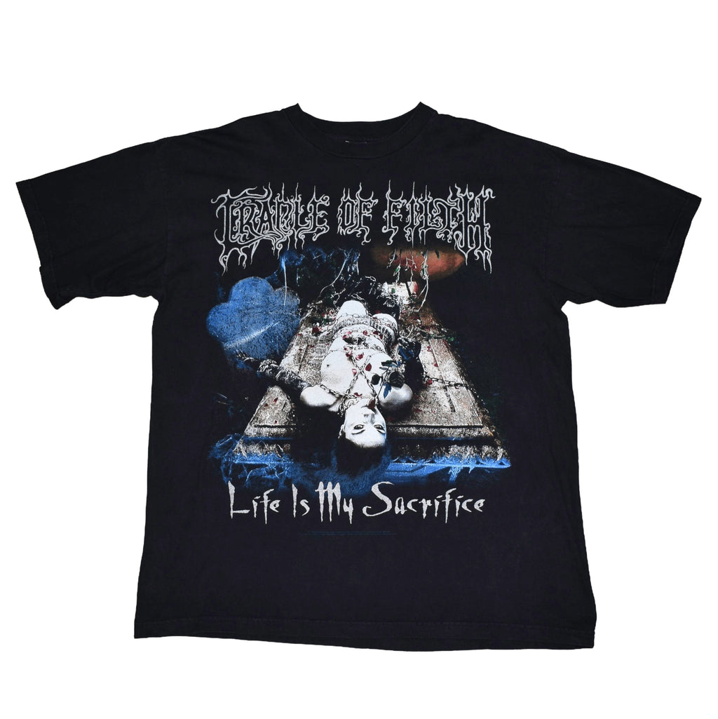 1999 cradle of filth vintage cruelty and the beast era life is my sacrifice extreme metal band t-shirt