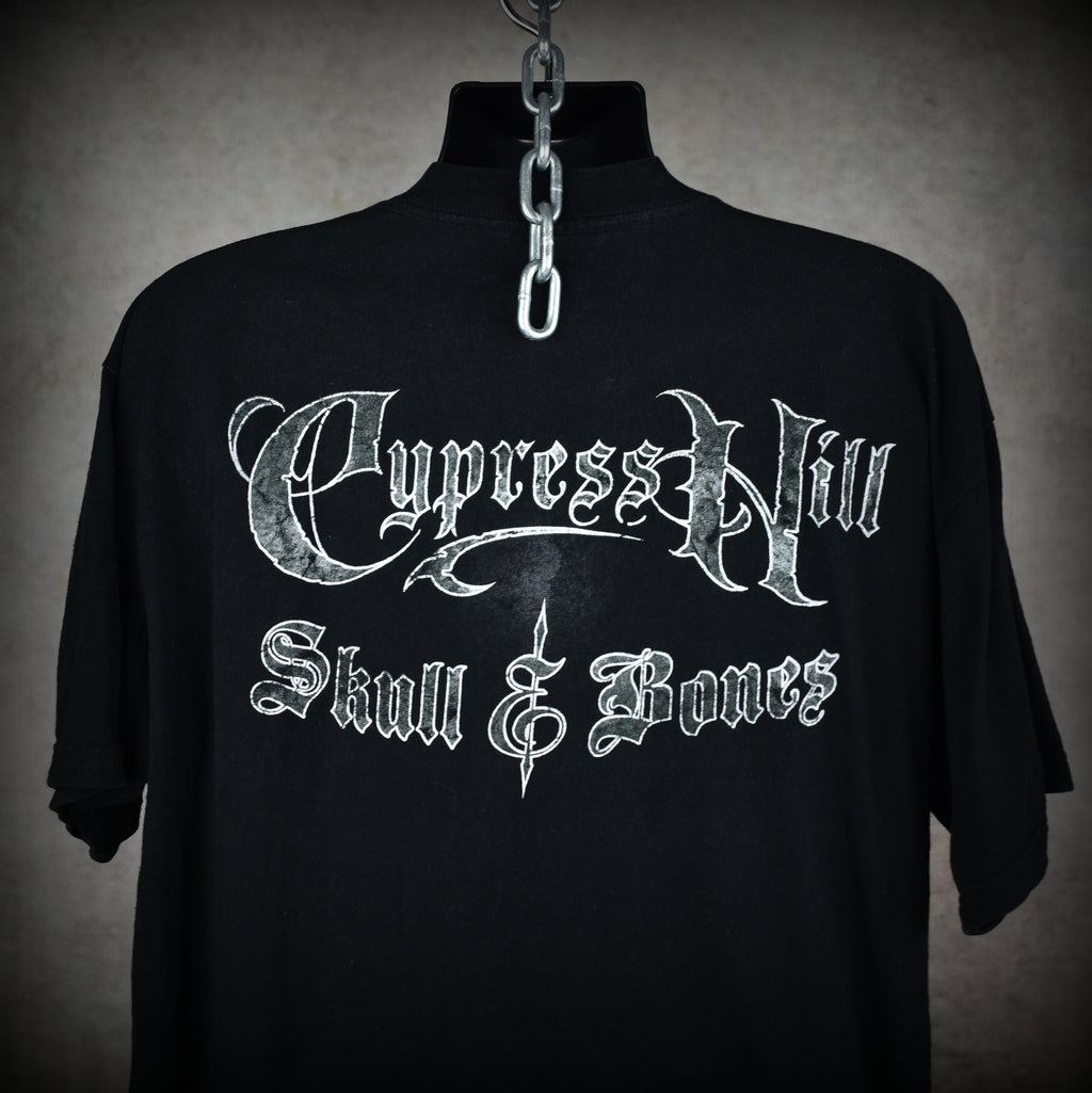 2000 cypress hill vintage weird y2k nü metal "rock superstar" era skull and bones album promo t-shirt