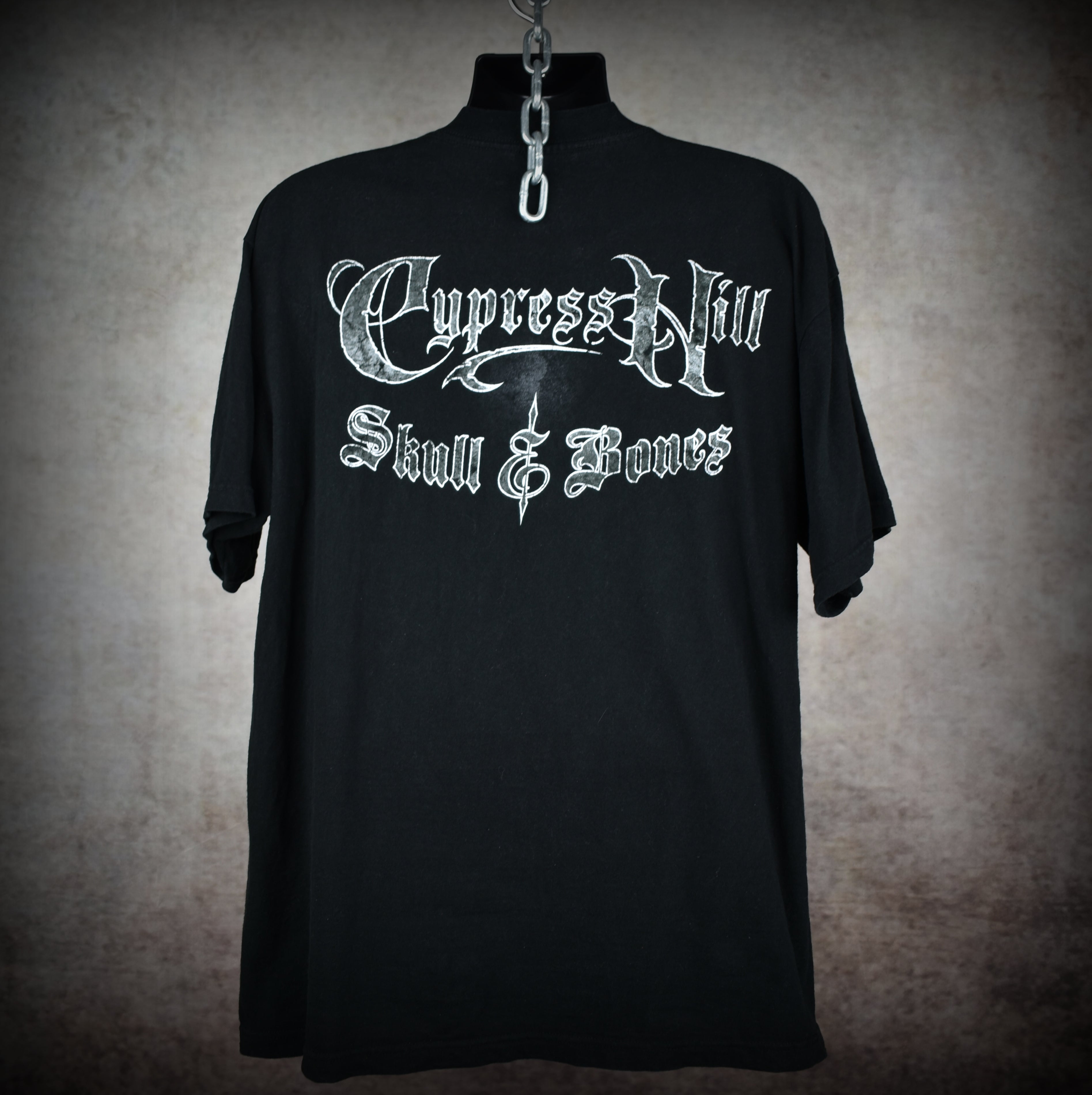 2000 cypress hill vintage weird y2k nü metal "rock superstar" era skull and bones album promo t-shirt
