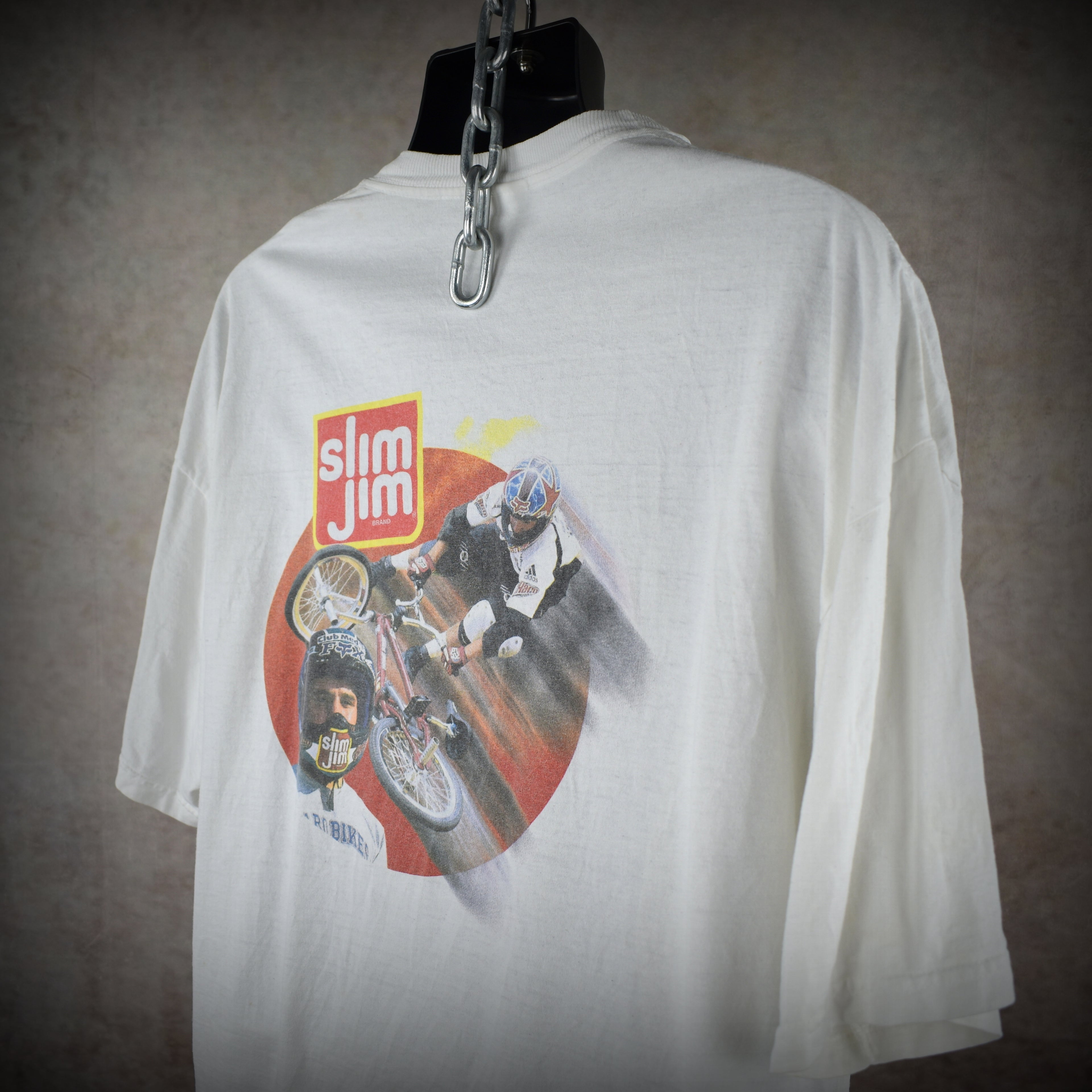 2001 dave mirra bmx super tour vintage action sports legend espn + espn2 y2k tv show promo t-shirt