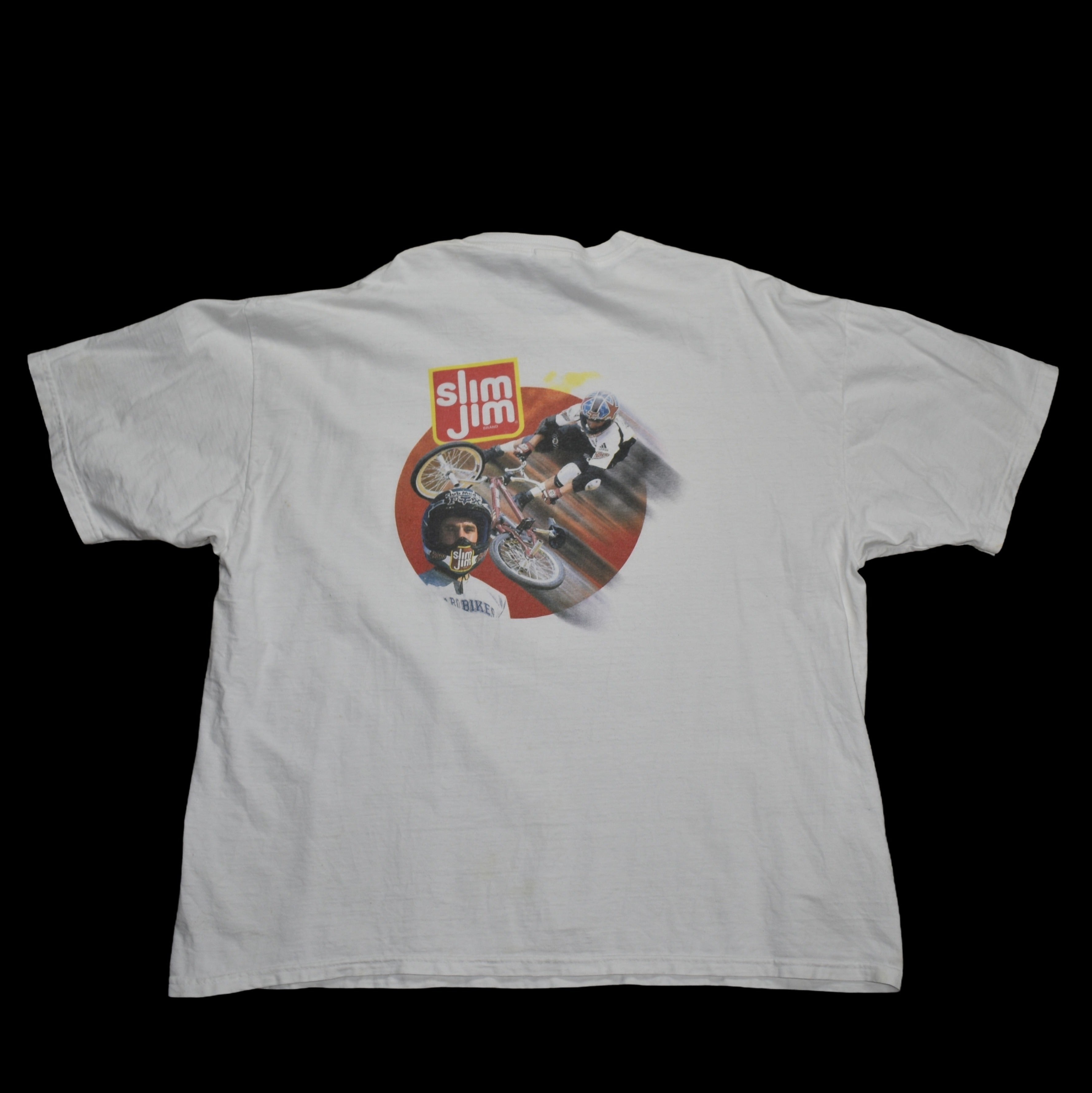 2001 dave mirra bmx super tour vintage action sports legend espn + espn2 y2k tv show promo t-shirt